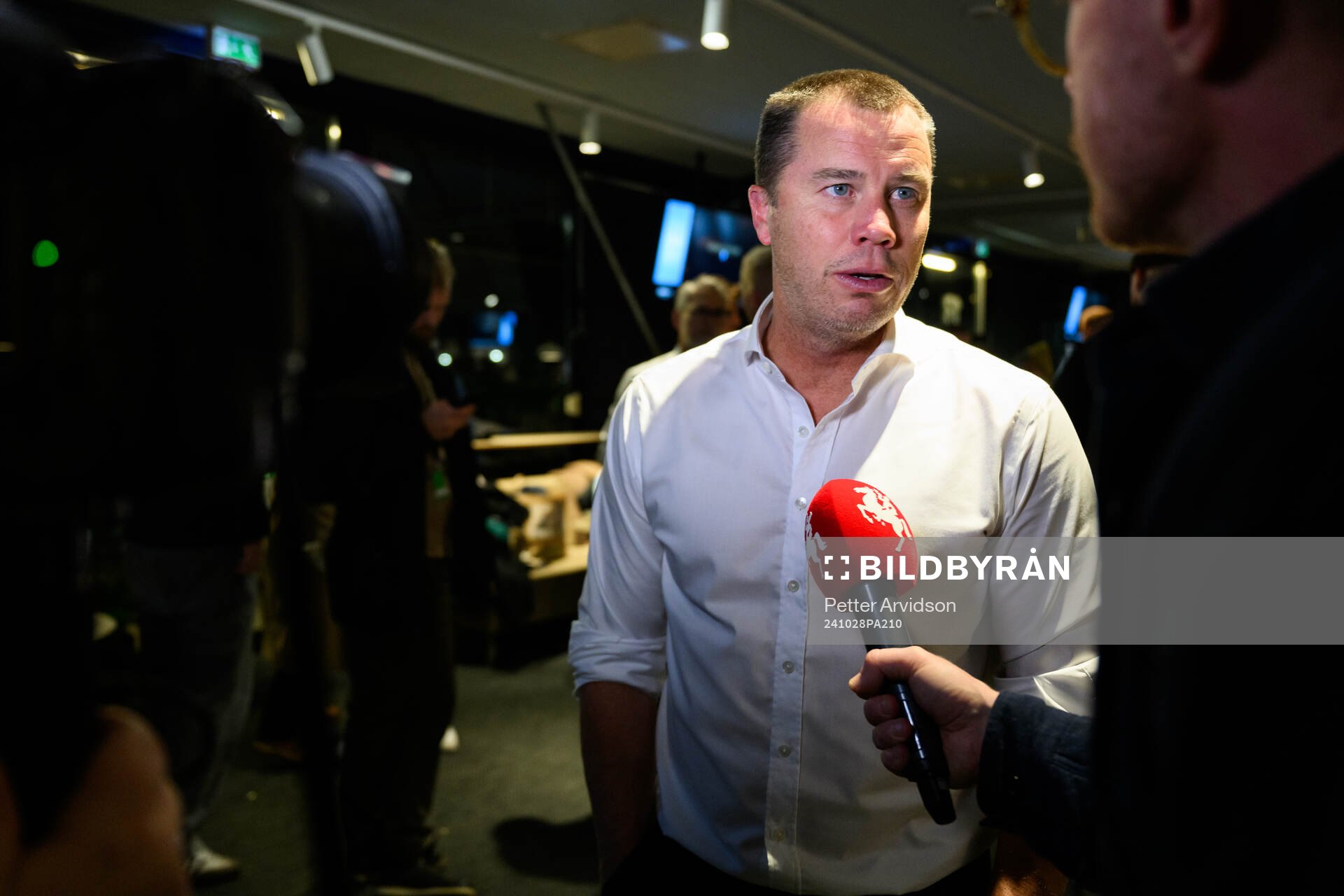 Malmö FFs sportchef Daniel Andersson på segerbanketten
