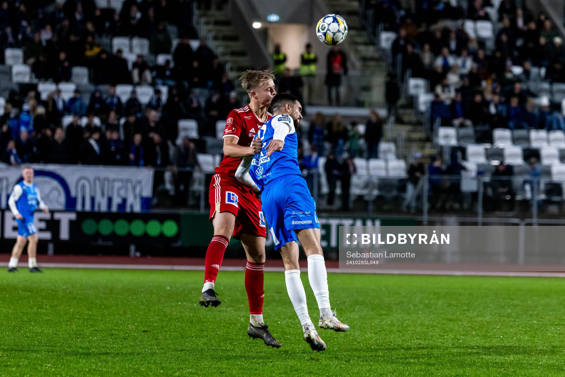 Skövde AIKs Samuel Sörman och Oddevolds Daniel Krezic