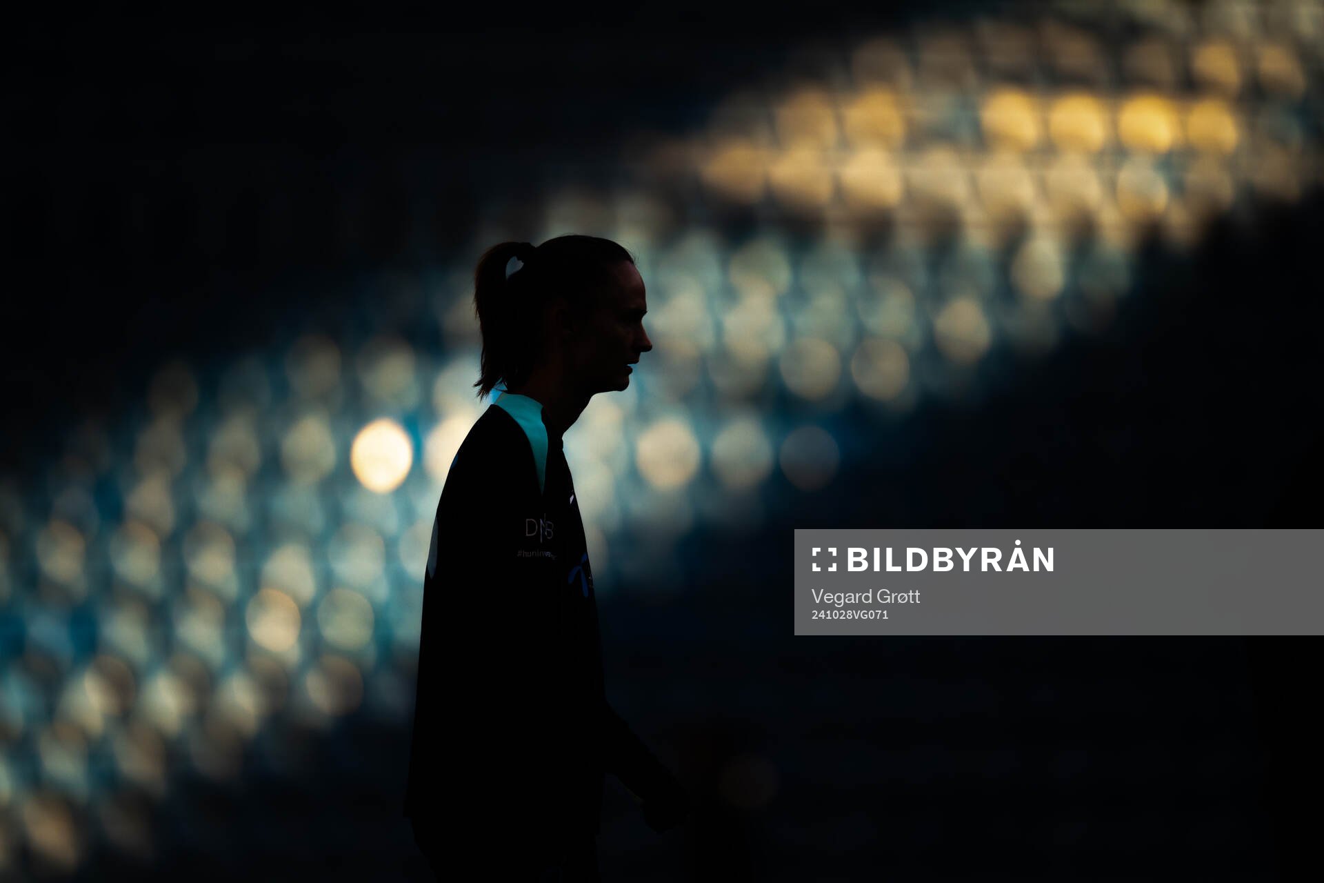The silhouette of Caroline Graham Hansen of the Norwegian