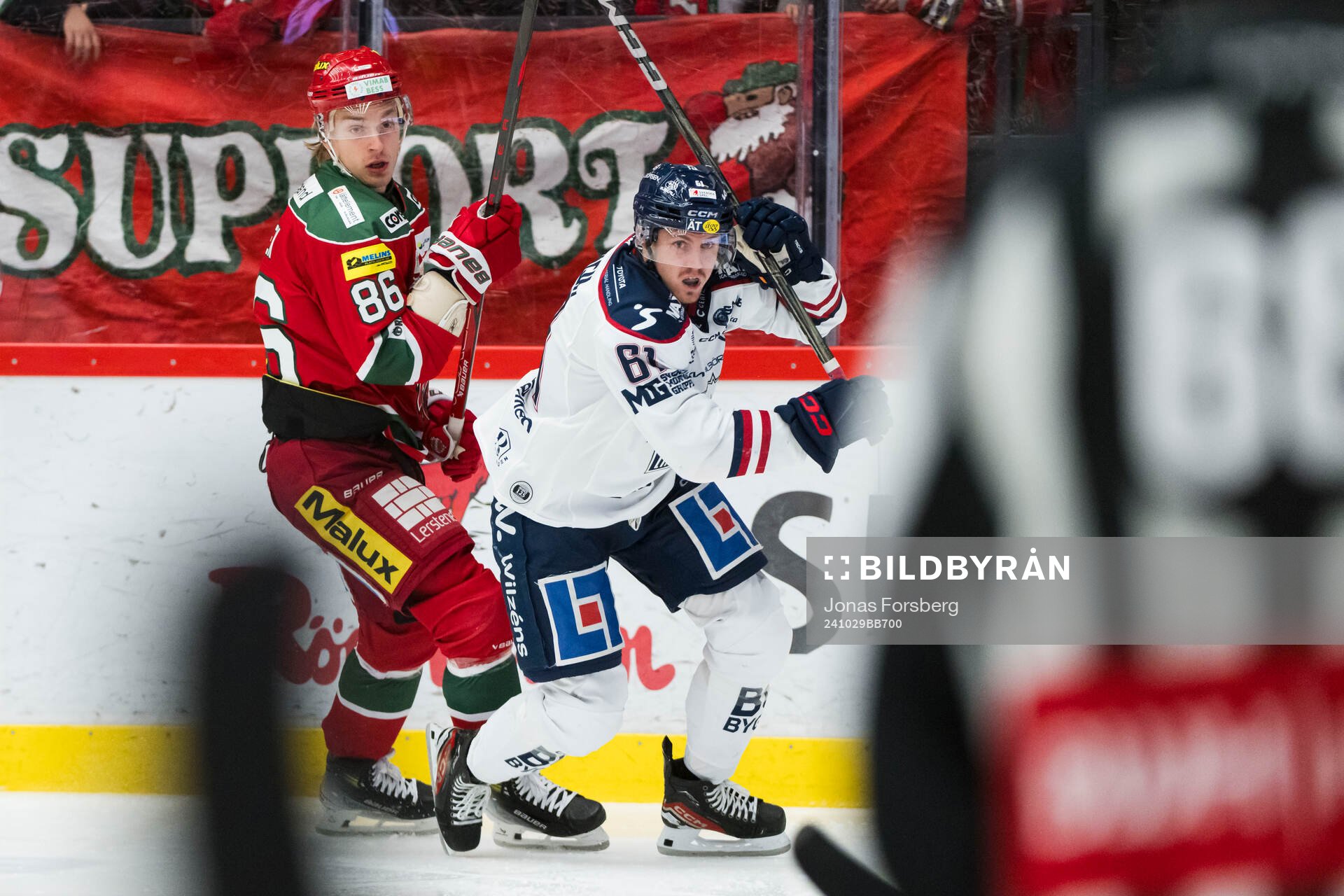 Linköpings Markus Ljungh och Modos Lukas Jasek