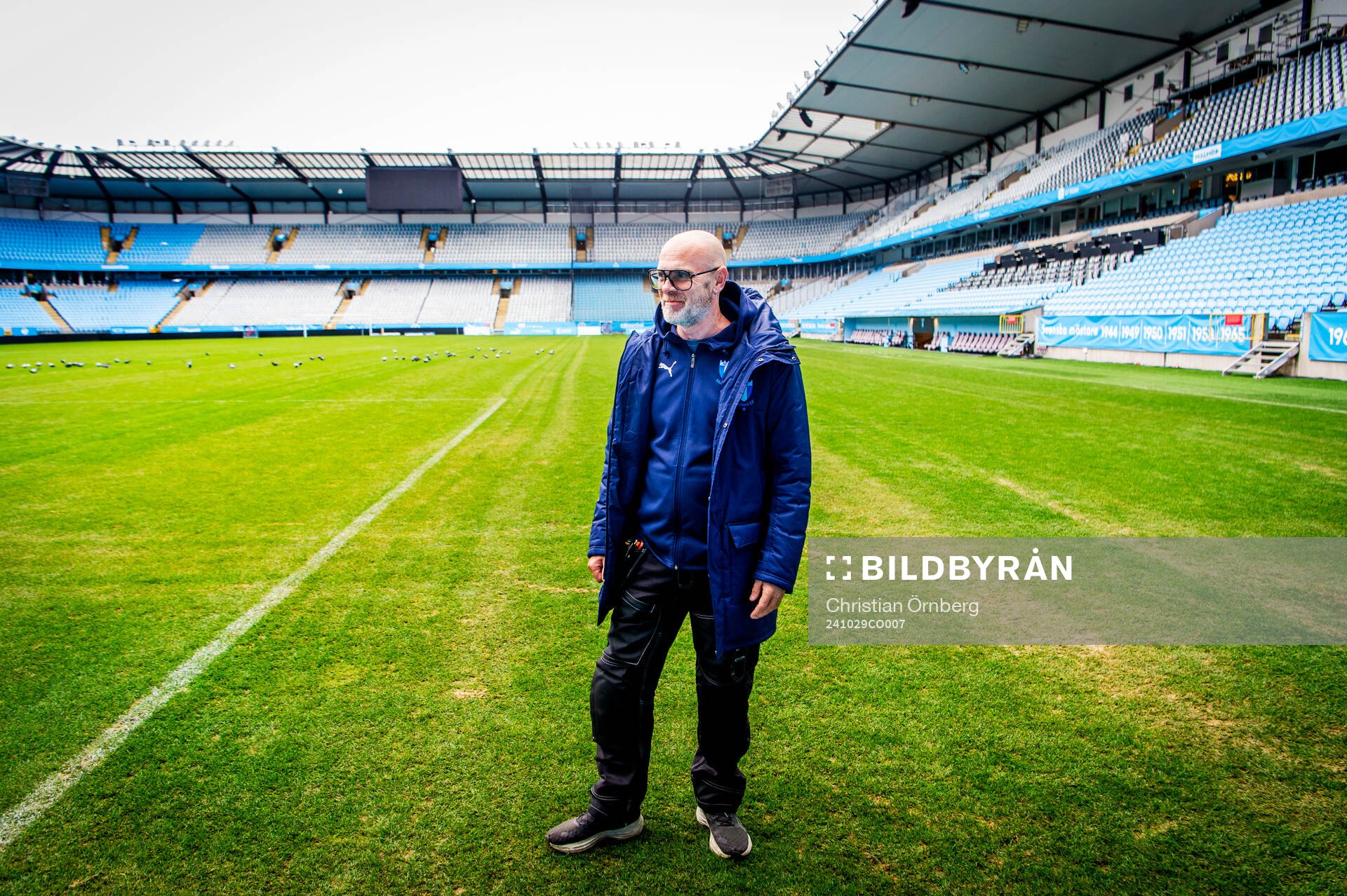 Magnus Olsson, ansvarig för fotbollsplanen