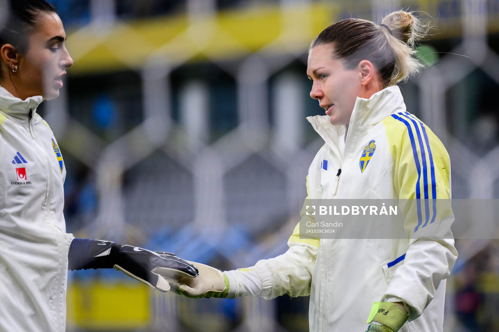 goalkeeper Jennifer Falk of Sweden