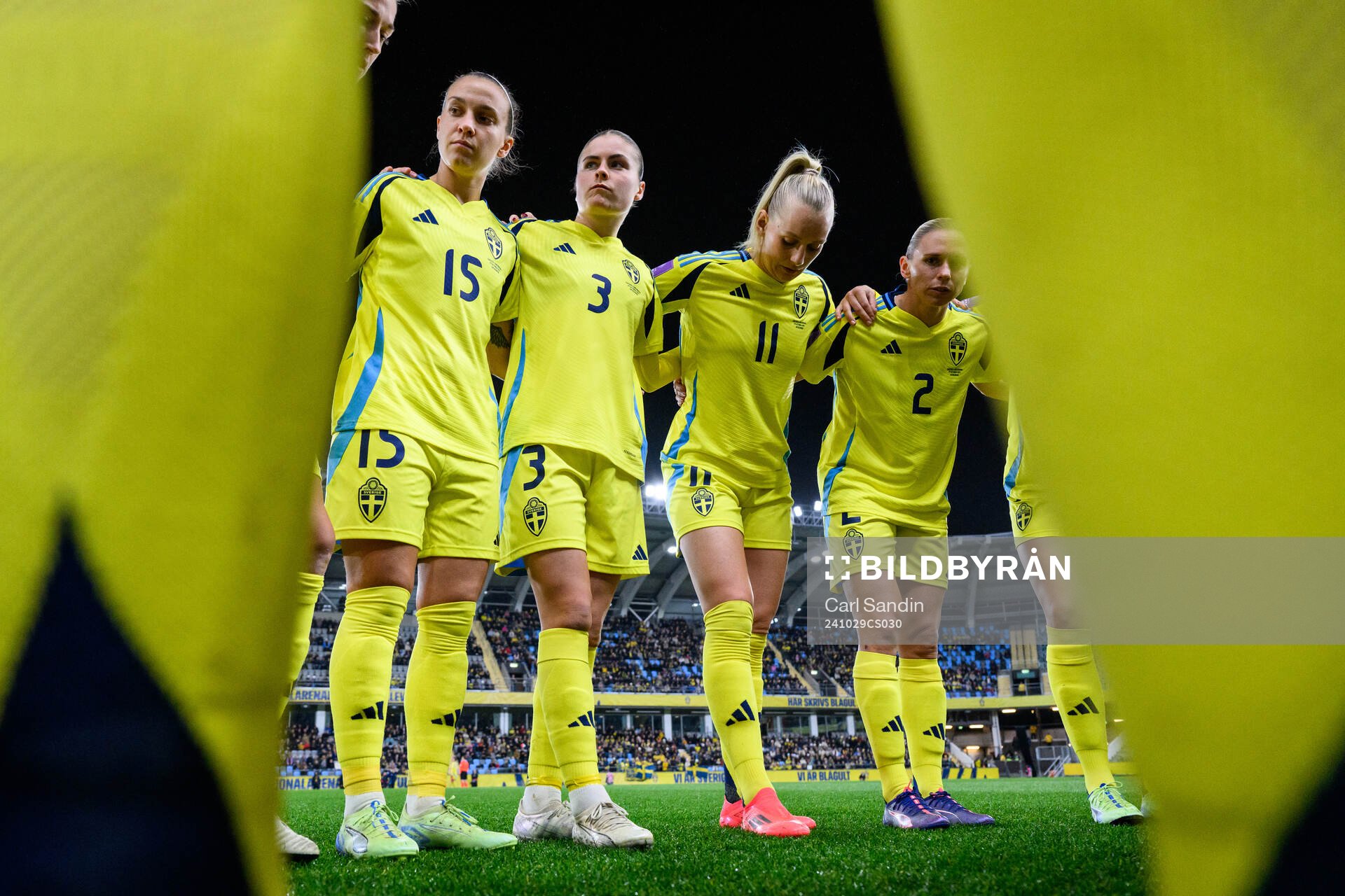 Julia Zigiotti Olme, Hanna Wijk, Stina Blackstenius and