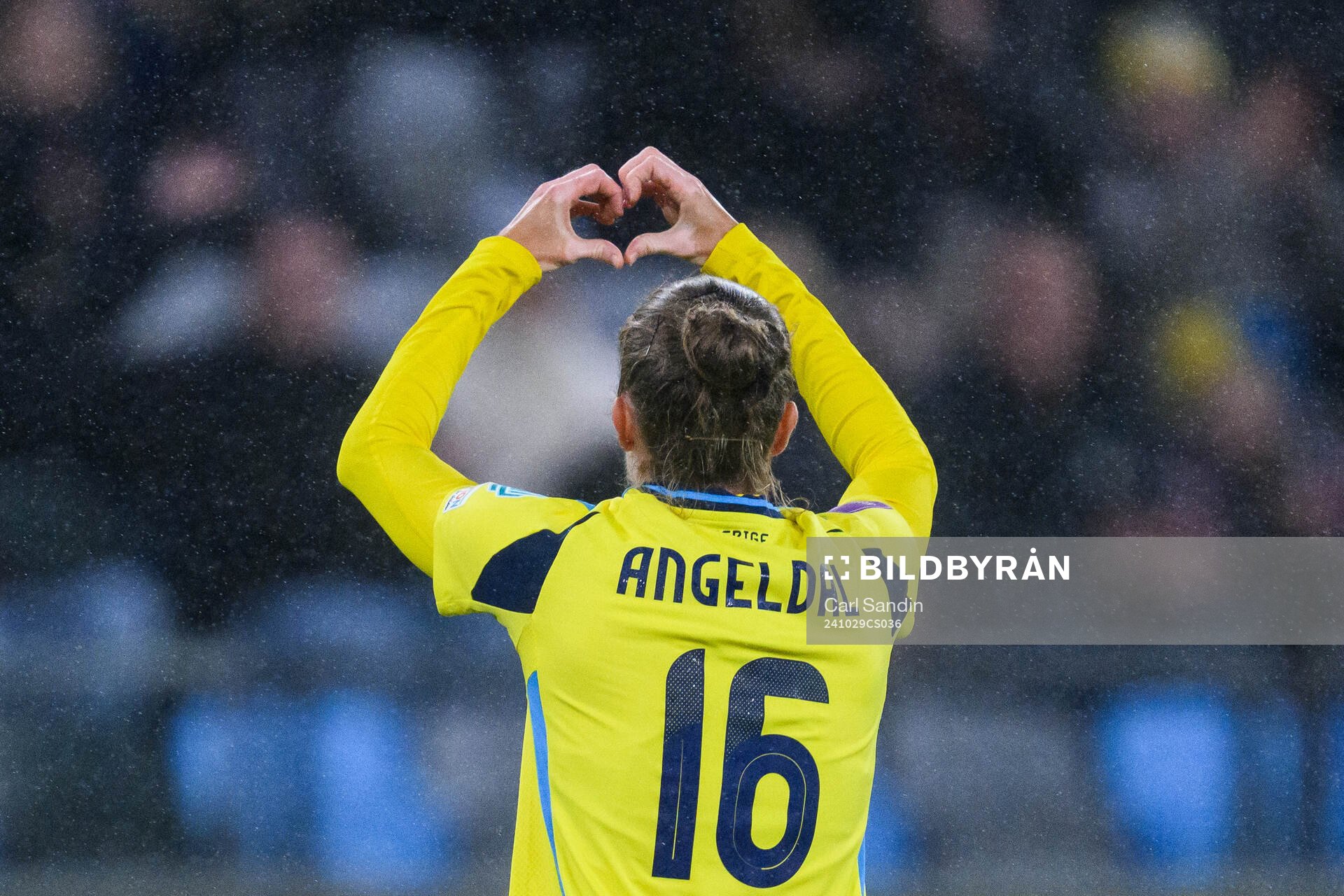 Filippa Angeldahl of Sweden celebrates