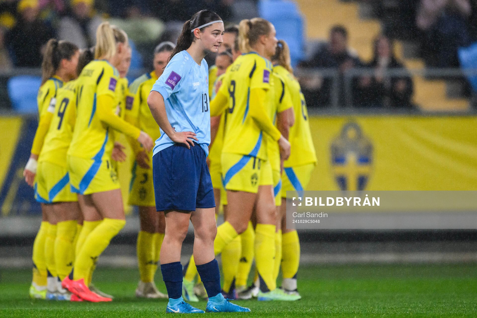 Ana Barbosa Abreu of Luxembourg looks dejected