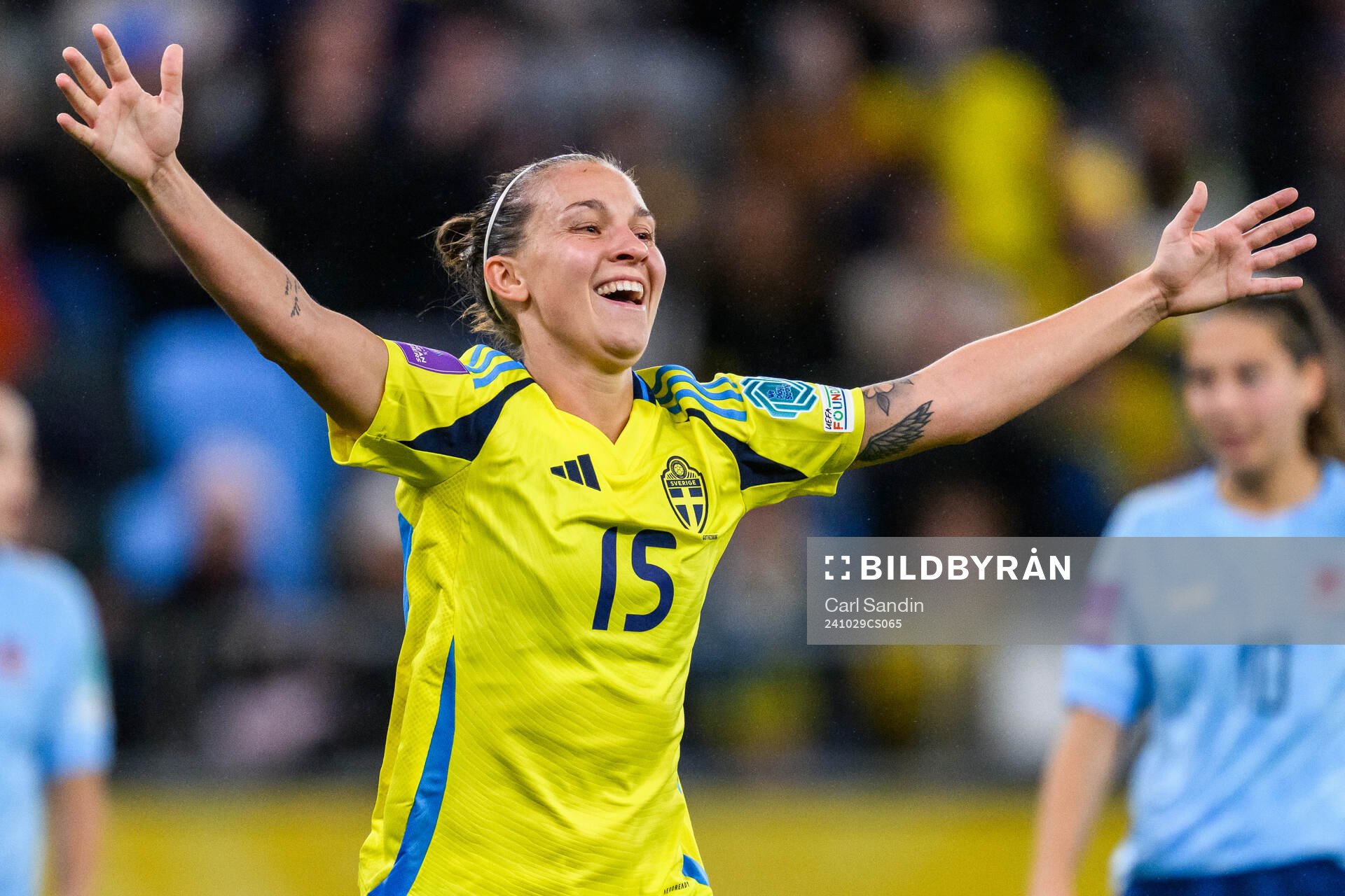 Julia Zigiotti Olme of Sweden celebrates