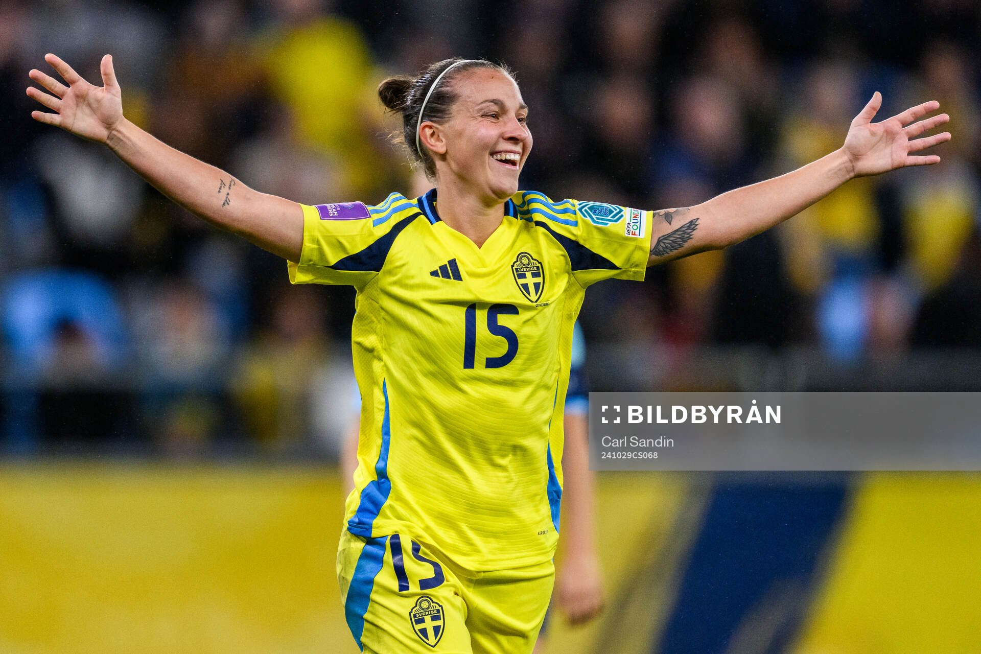 Julia Zigiotti Olme of Sweden celebrates