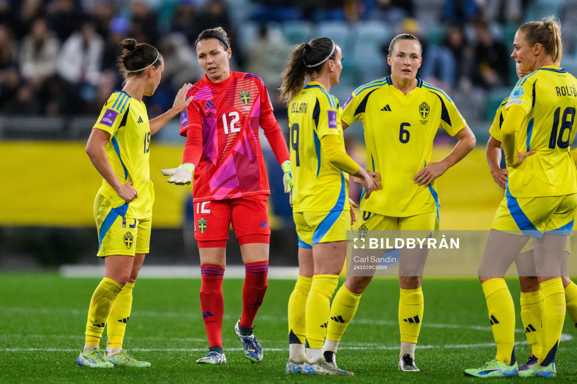 goalkeeper Jennifer Falk of Sweden