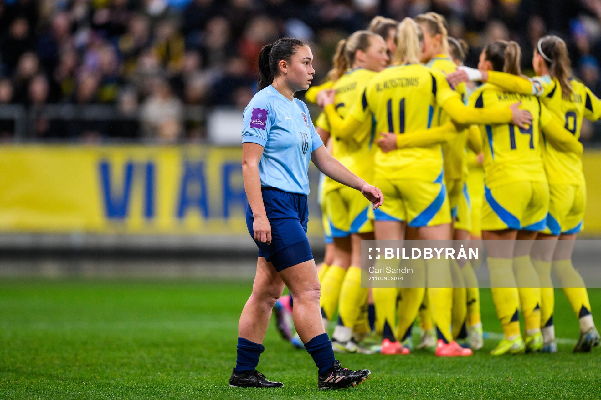 Leila Schmit of Luxembourg looks dejected