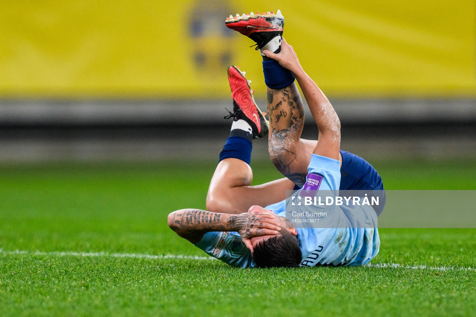 Andreia Machado of Luxembourg in pain