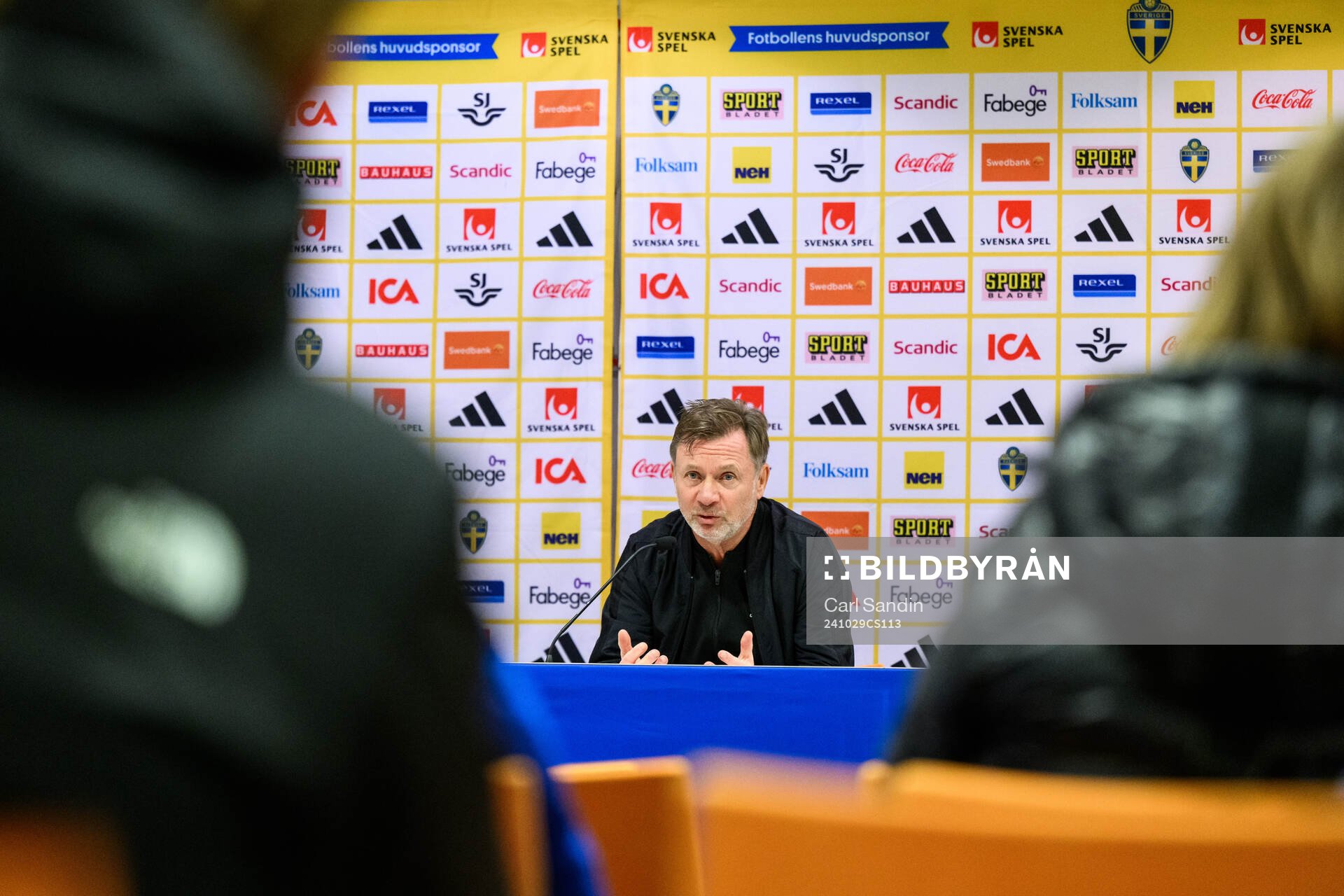Head coach Peter Gerhardsson of Sweden at a press conference