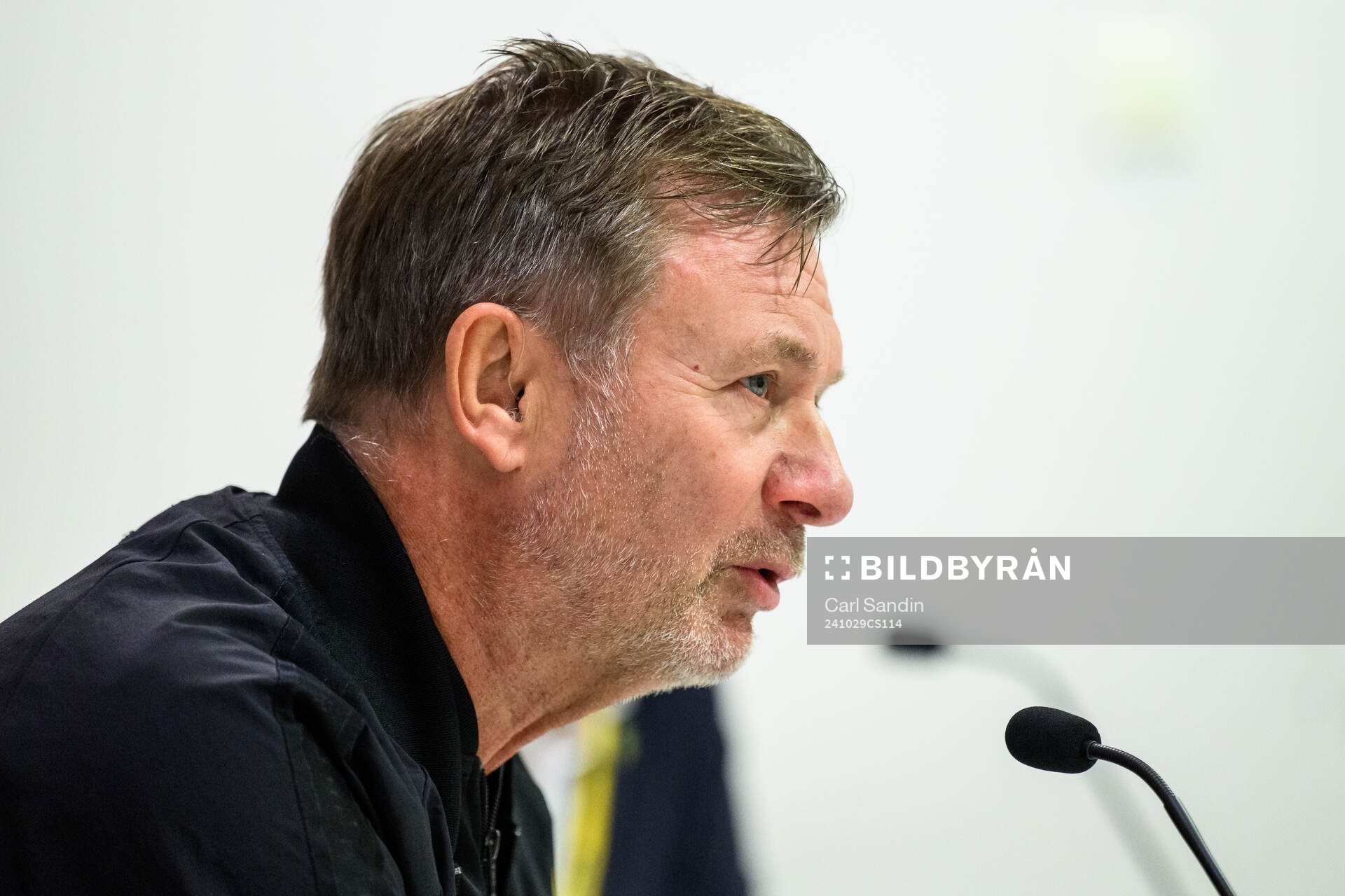 Head coach Peter Gerhardsson of Sweden at a press conference