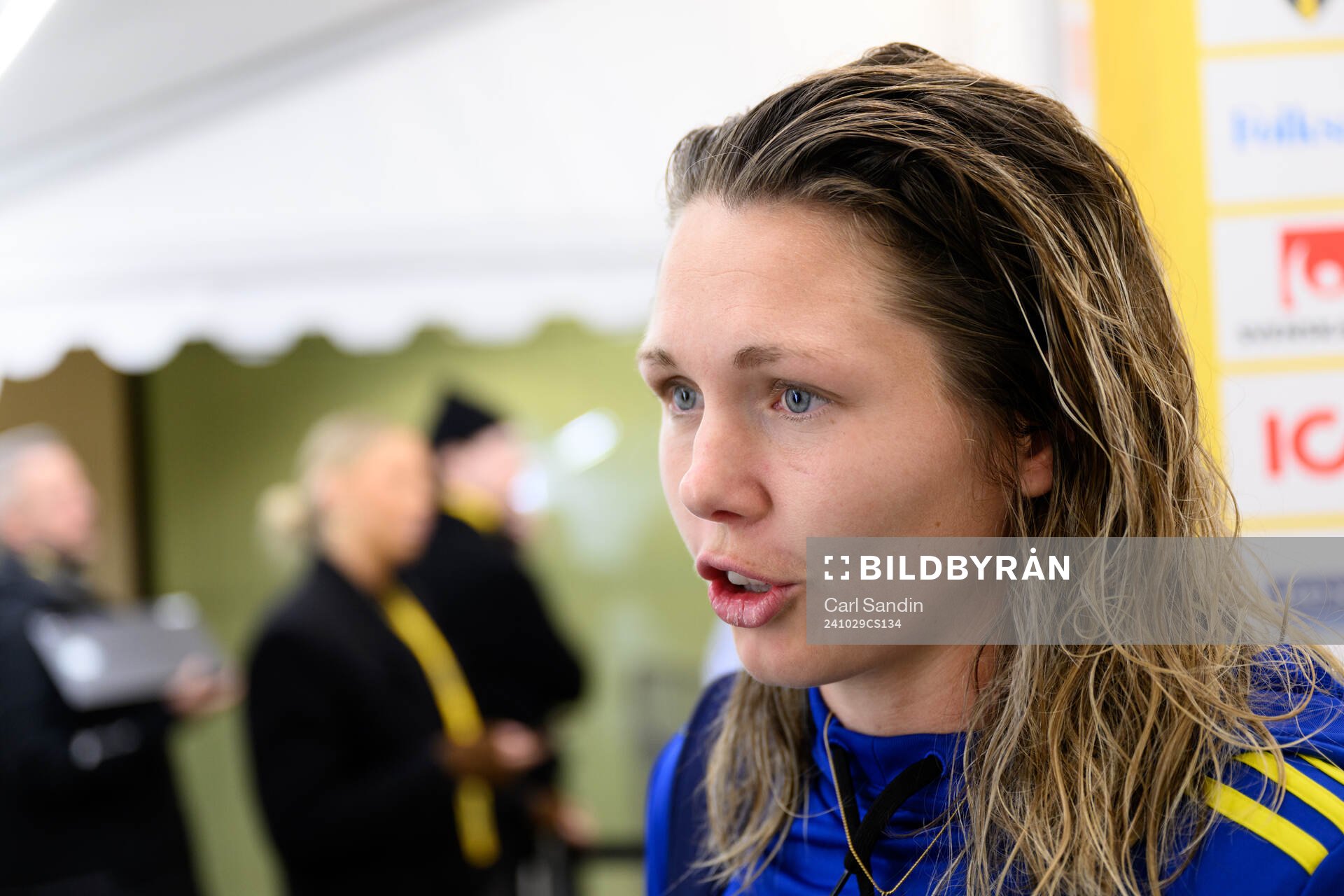 goalkeeper Jennifer Falk of Sweden