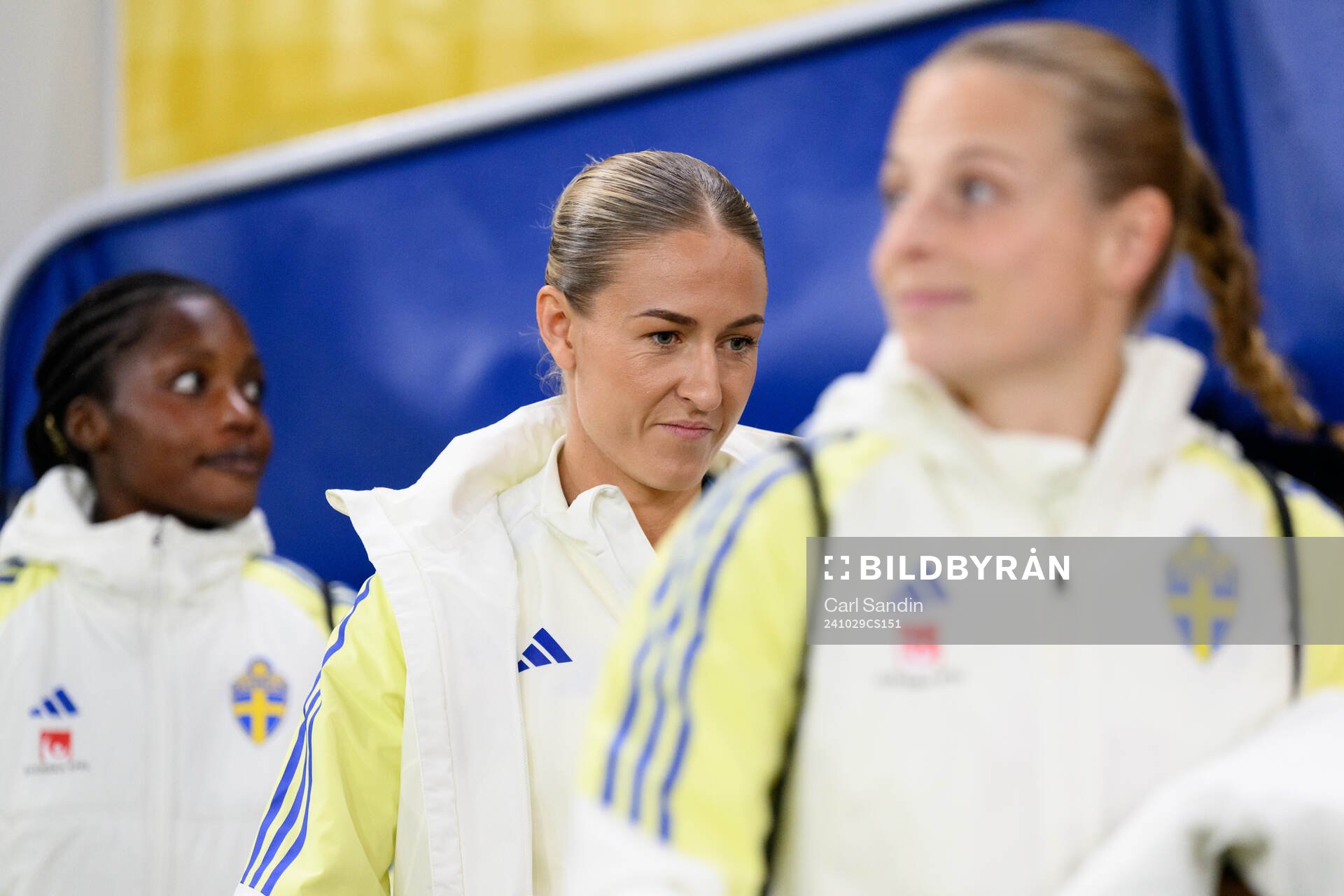 Emma Kullberg of Sweden ahead of the UEFA Women's Euro Qualifier first round play-off football match between Sweden and Luxembourg on October 29, 2024 in Gothenburg.