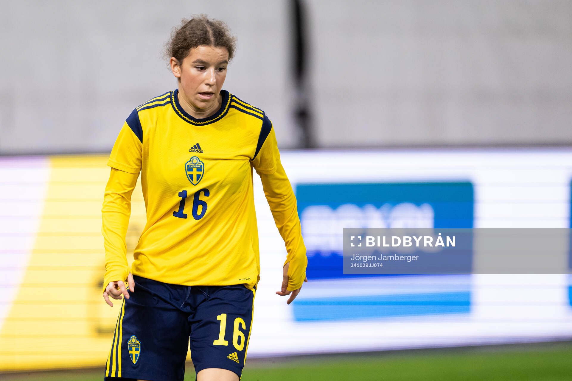Inés Lorenius of Sweden during the UEFA Women's Under-17 qualifiers between Estonia and Sweden on October 29, 2024 in Borås.