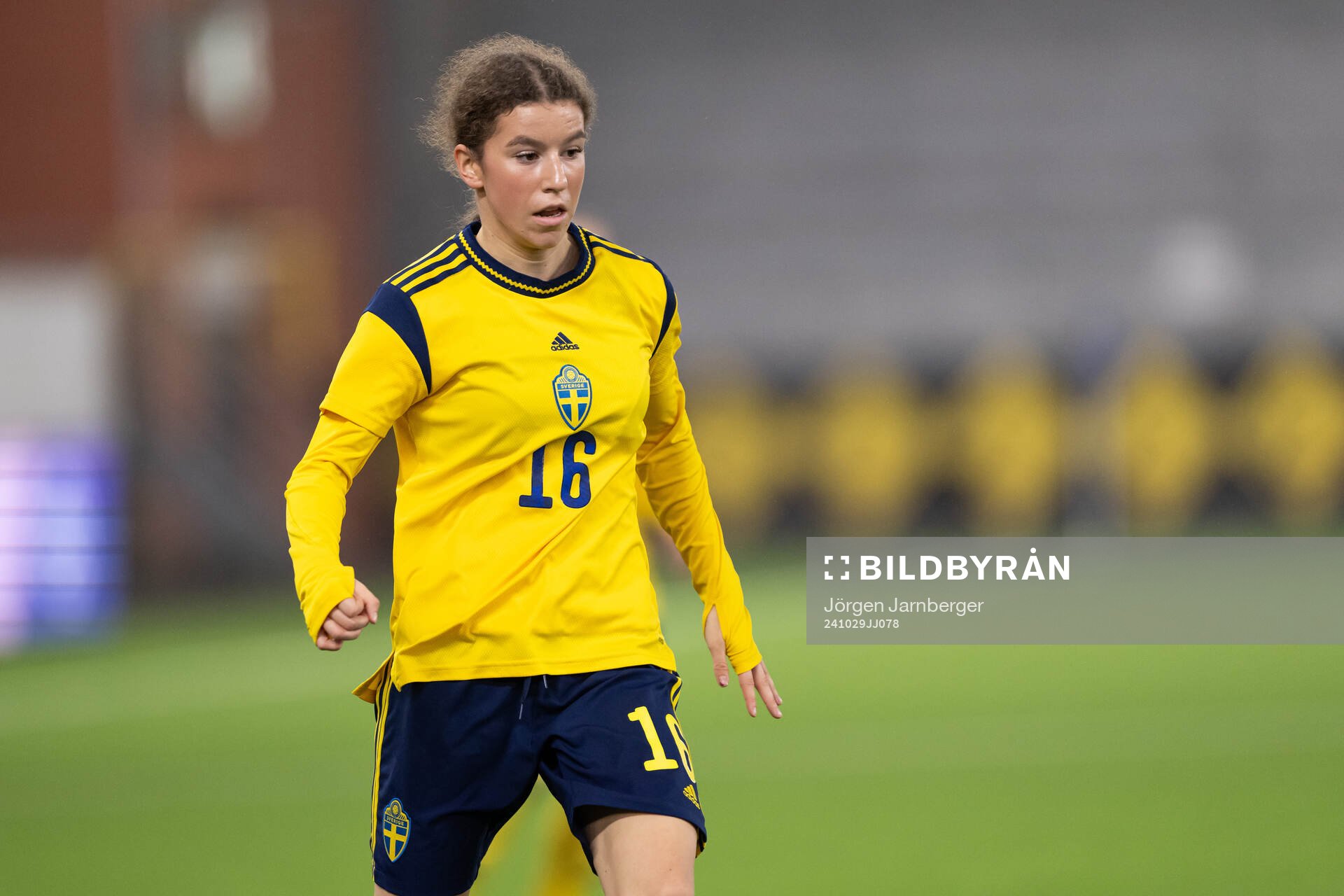 Inés Lorenius of Sweden during the UEFA Women's Under-17 qualifiers between Estonia and Sweden on October 29, 2024 in Borås.