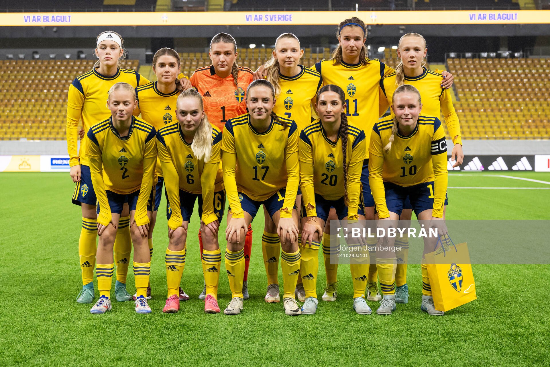 The starting eleven of Sweden