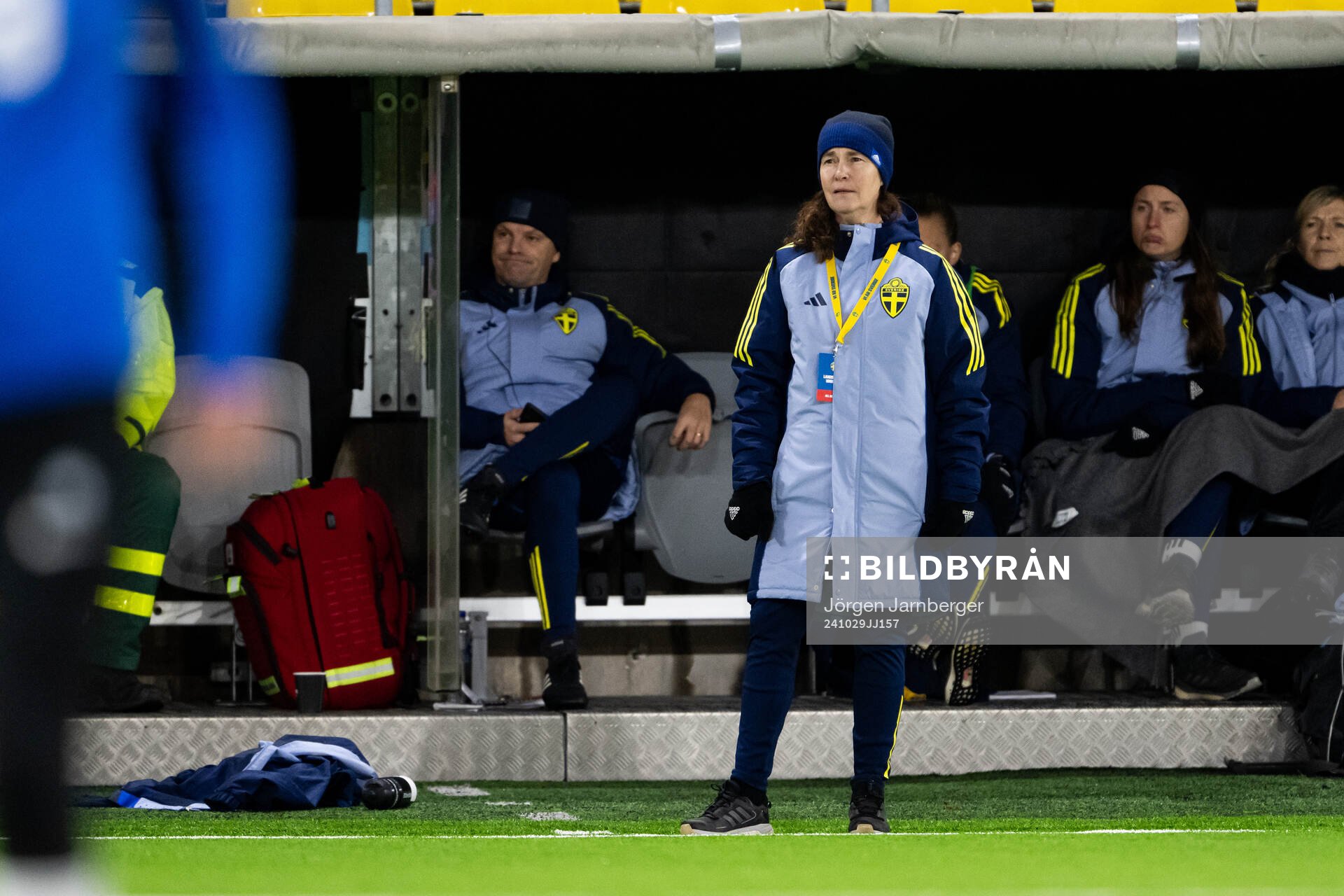 Head coach Lotta Hellenberg of Sweden