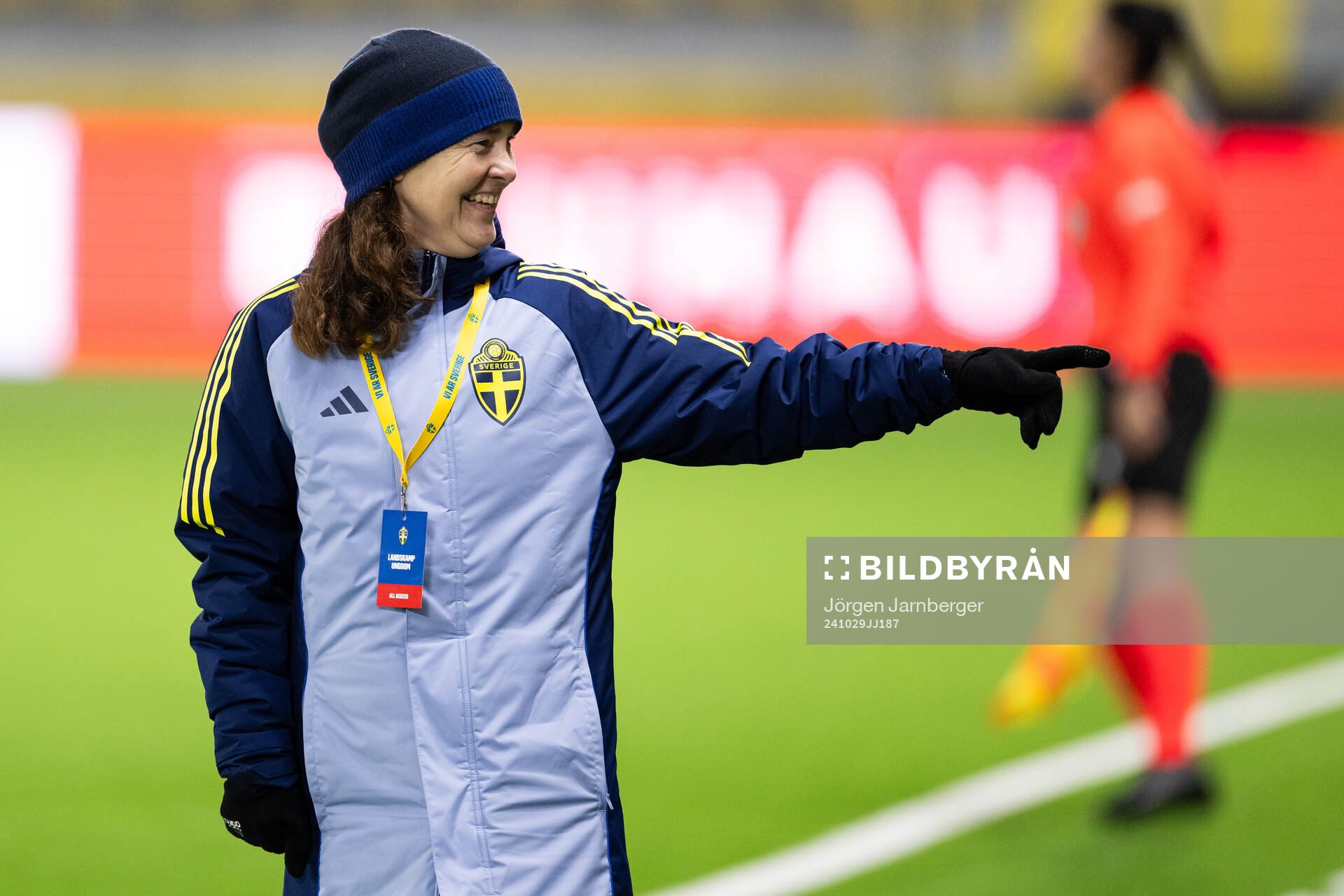 Head coach Lotta Hellenberg of Sweden