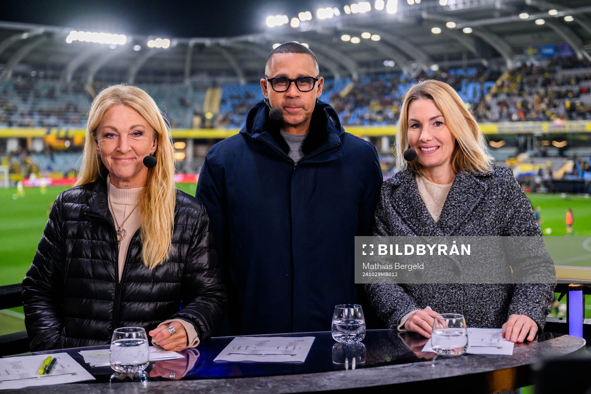 Jane Björck, Daniel Nannskog and Hanna Marklund of the SVT