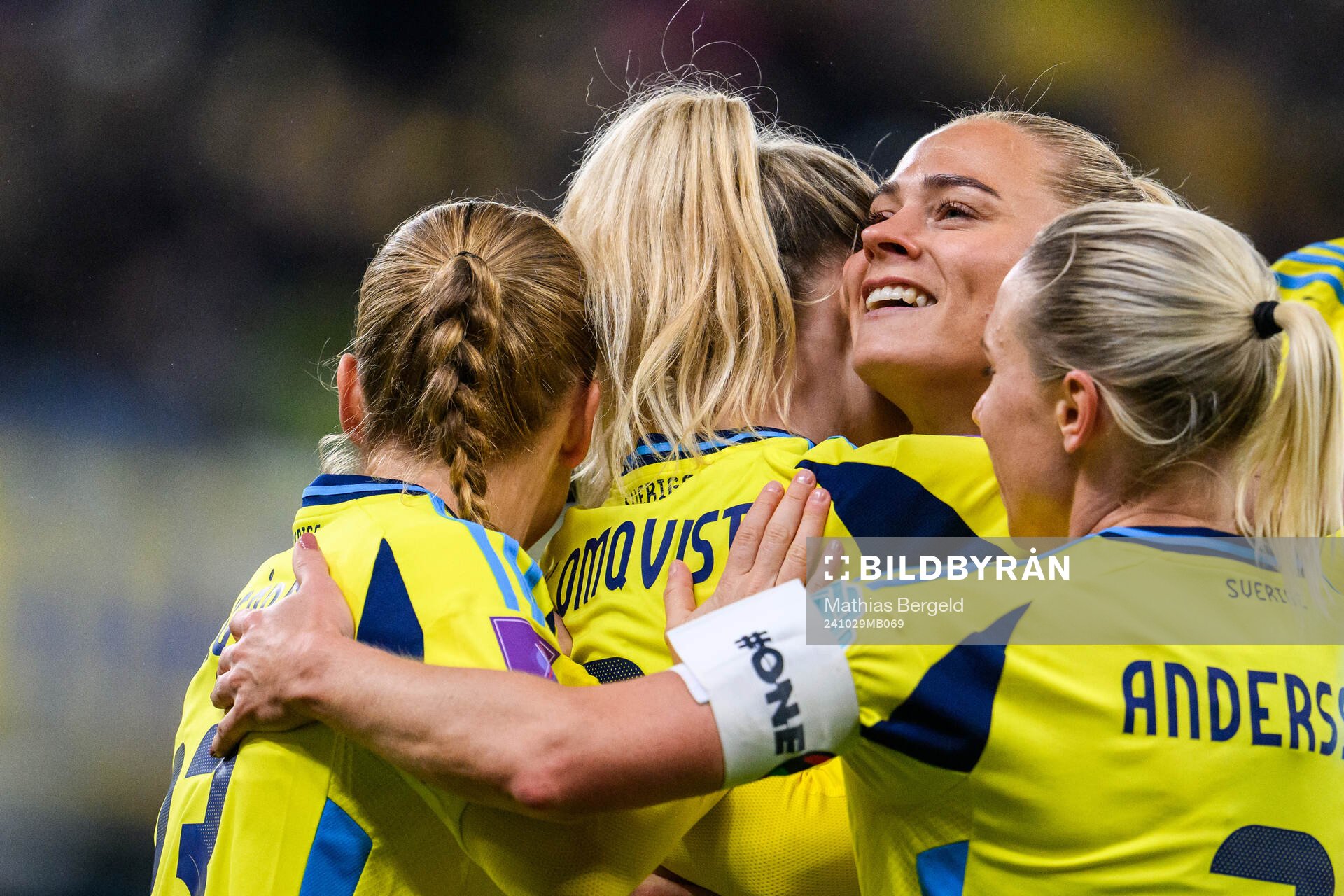 Anna Anvegård, Rebecka Blomqvist and Fridolina Rolfö of