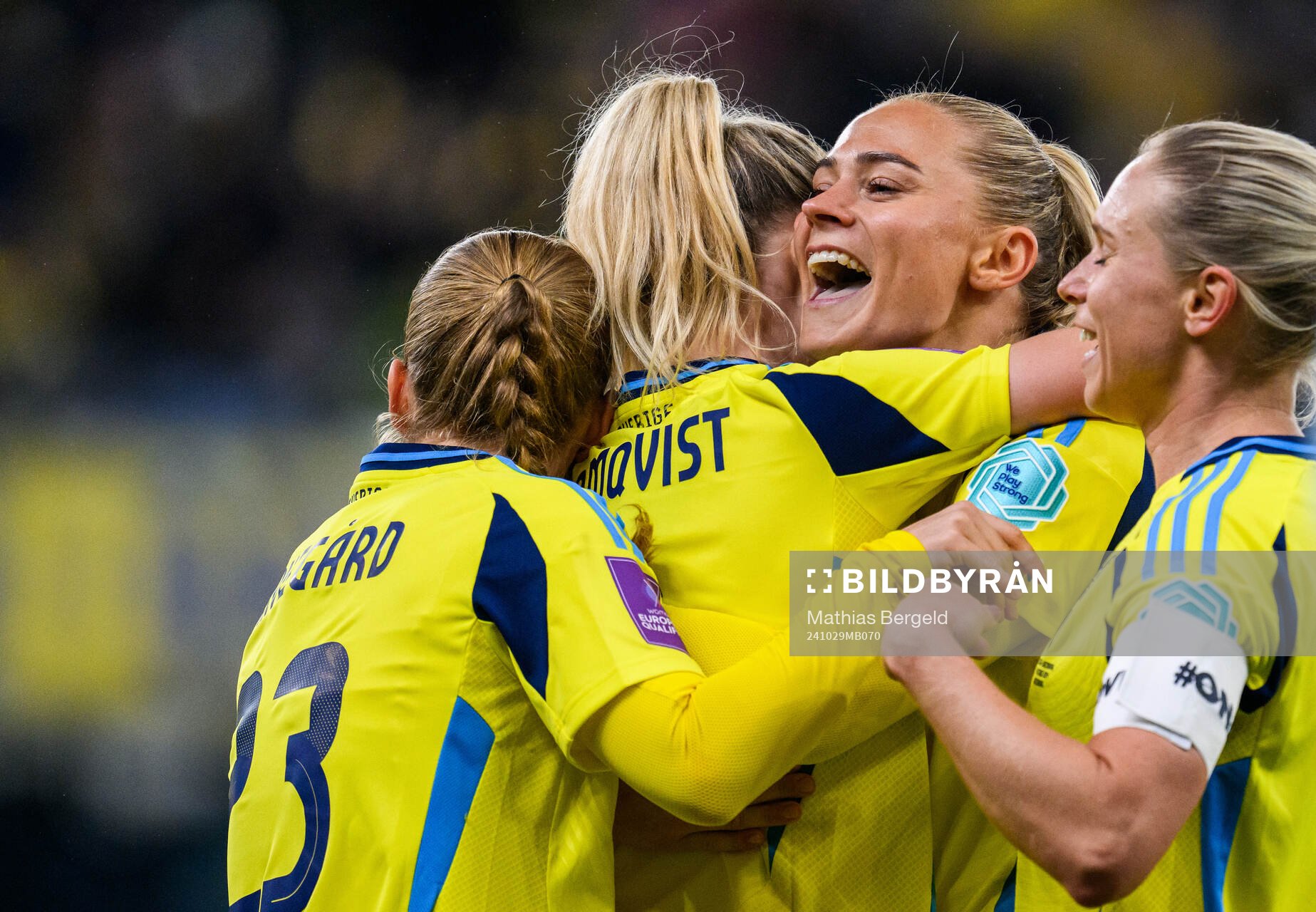 Anna Anvegård, Rebecka Blomqvist, Fridolina Rolfö and