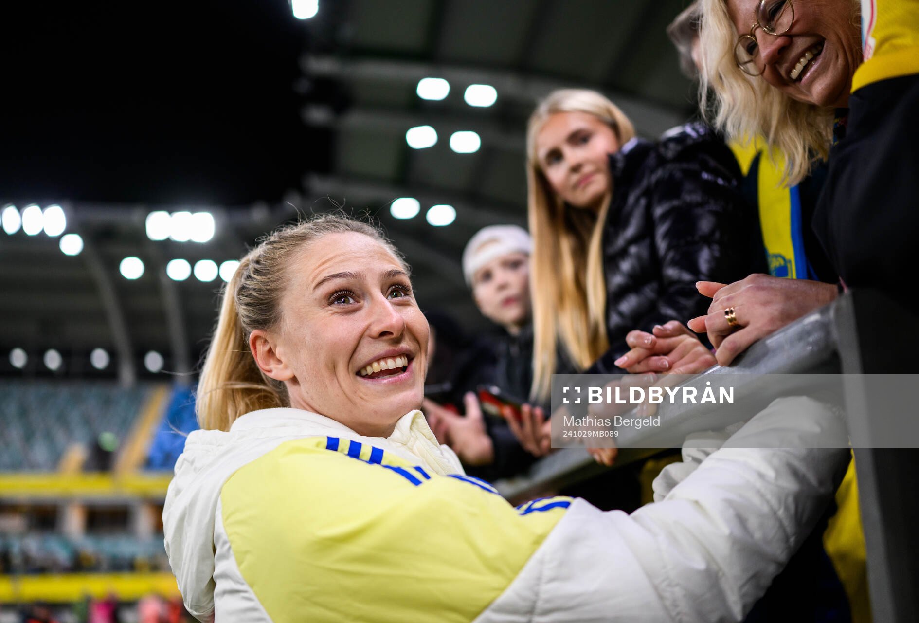 Rebecka Blomqvist of Sweden after the UEFA Women's Euro Qualifier first round play-off football match between Sweden and Luxembourg on October 29, 2024 in Gothenburg. 