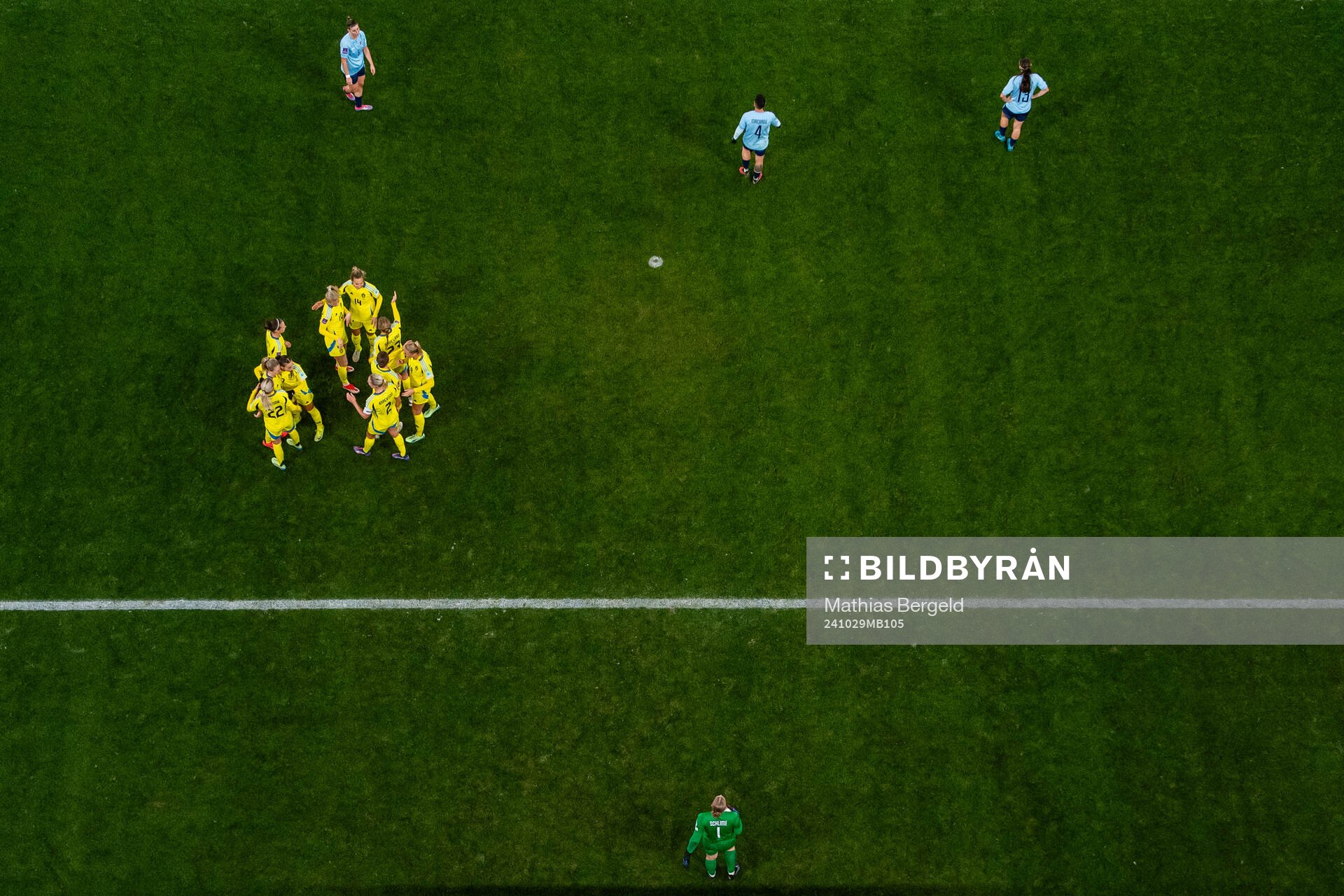 Rebecka Blomqvist of Sweden celebrate with team mates