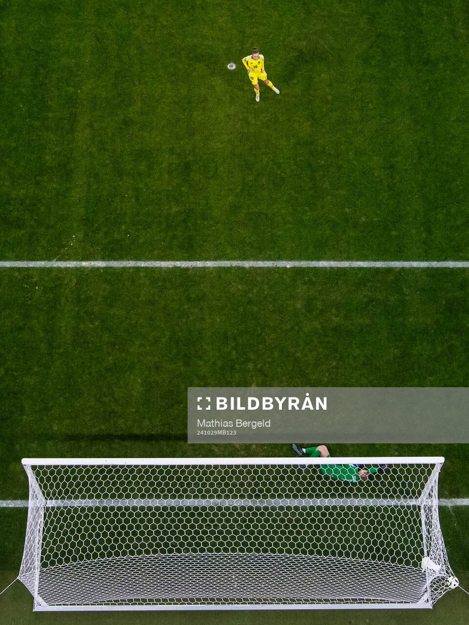 Filippa Angeldahl of Sweden scores 3-0 behind goalkeeper