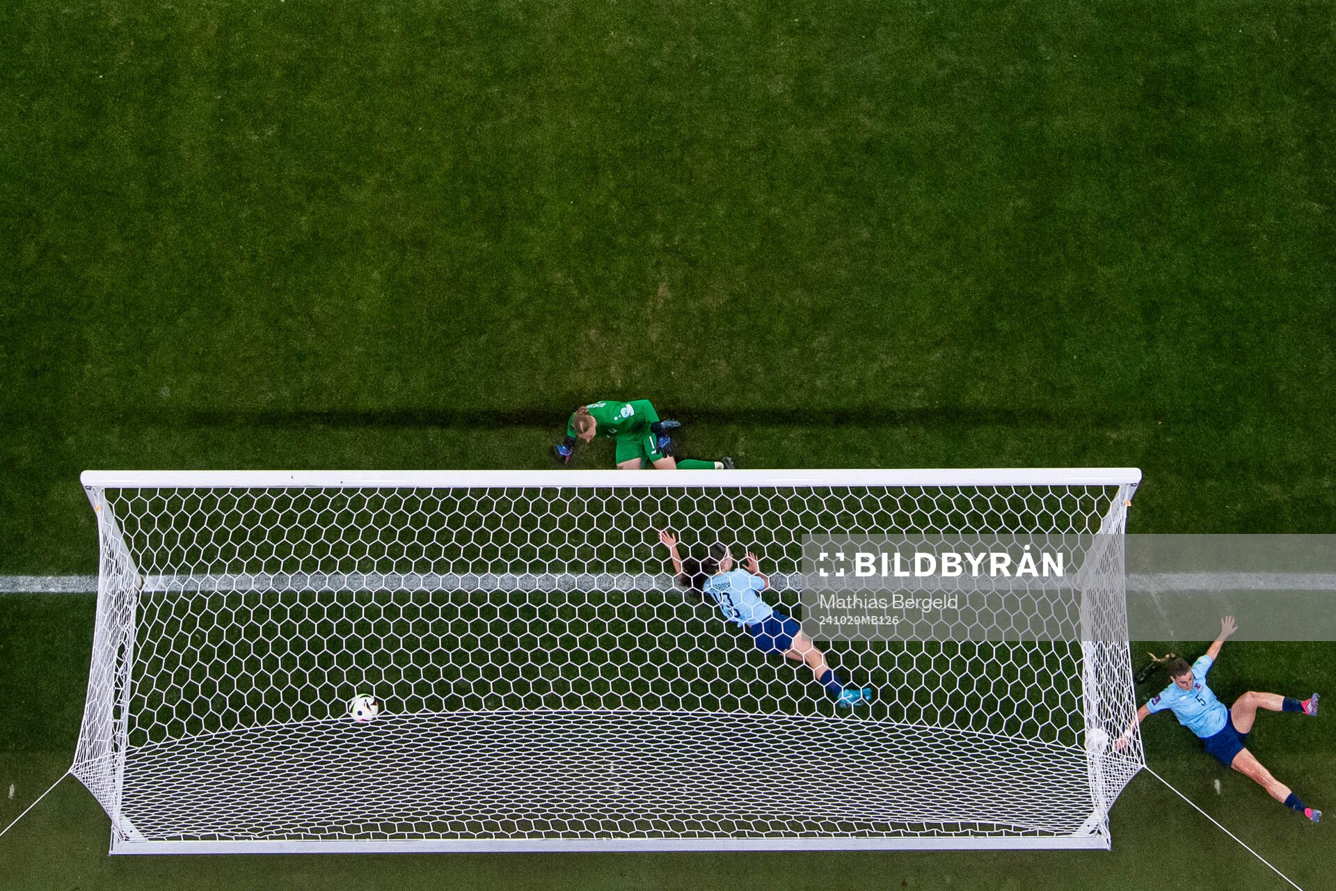 Johanna Rytting Kaneryd of Sweden (not pictured) scores 2-0