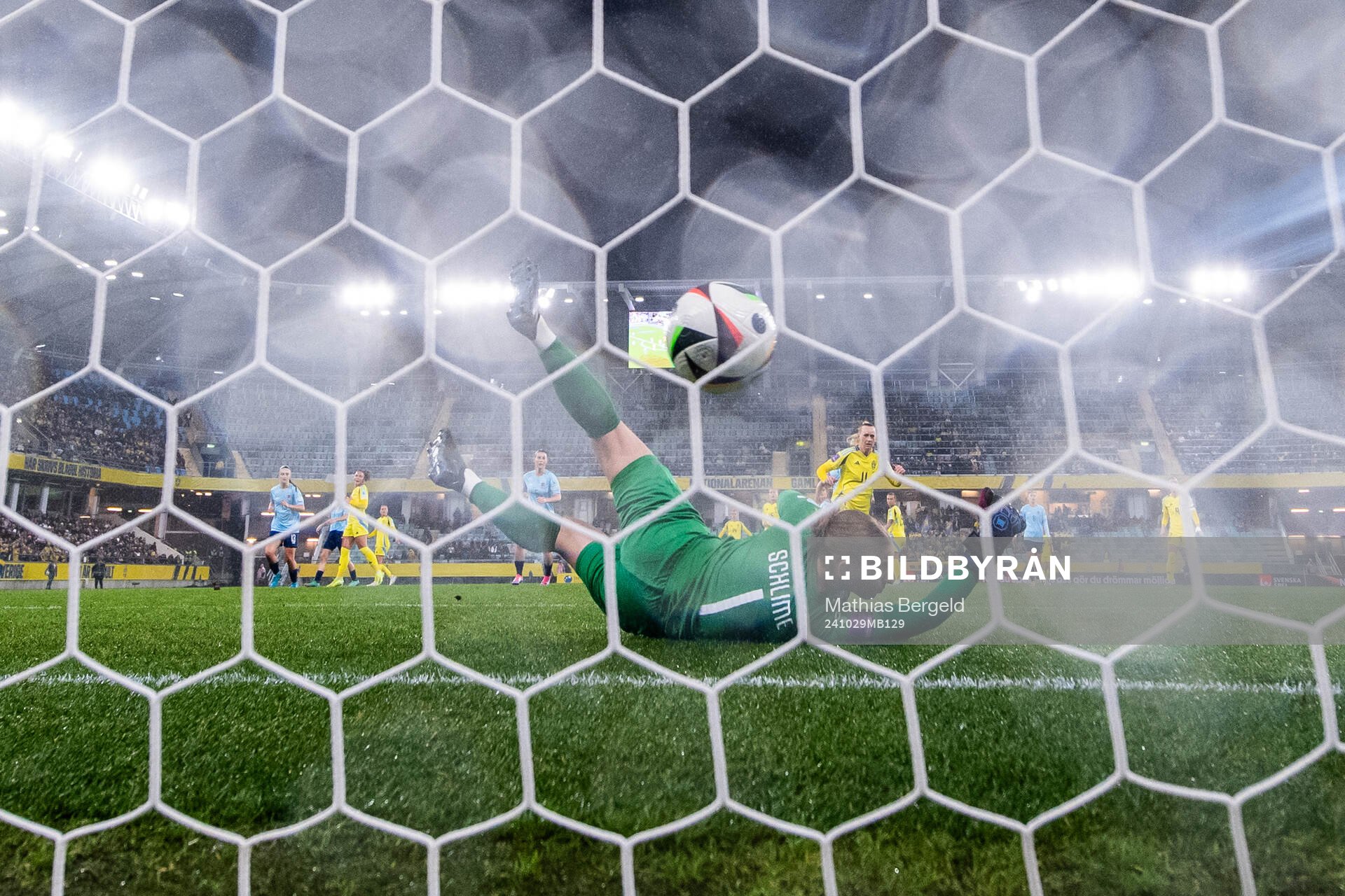 Filippa Angeldahl of Sweden (not pictured) scores 1-0