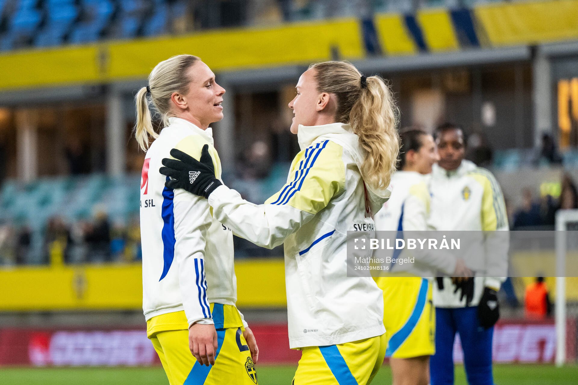 Jonna Andersson and Matilda Vinberg of Sweden celebrate