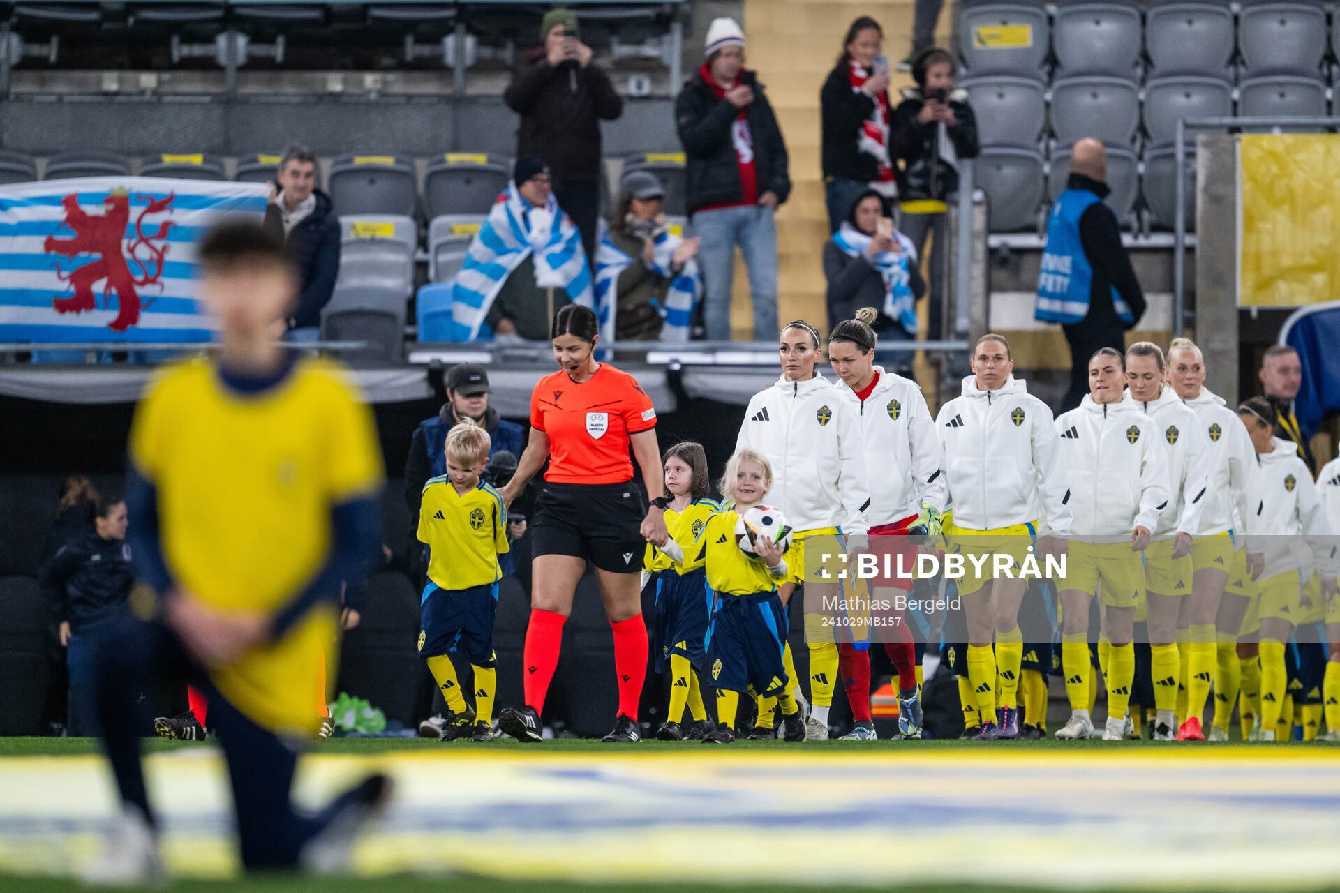 Kosovare Asllani of Sweden enters the pitch