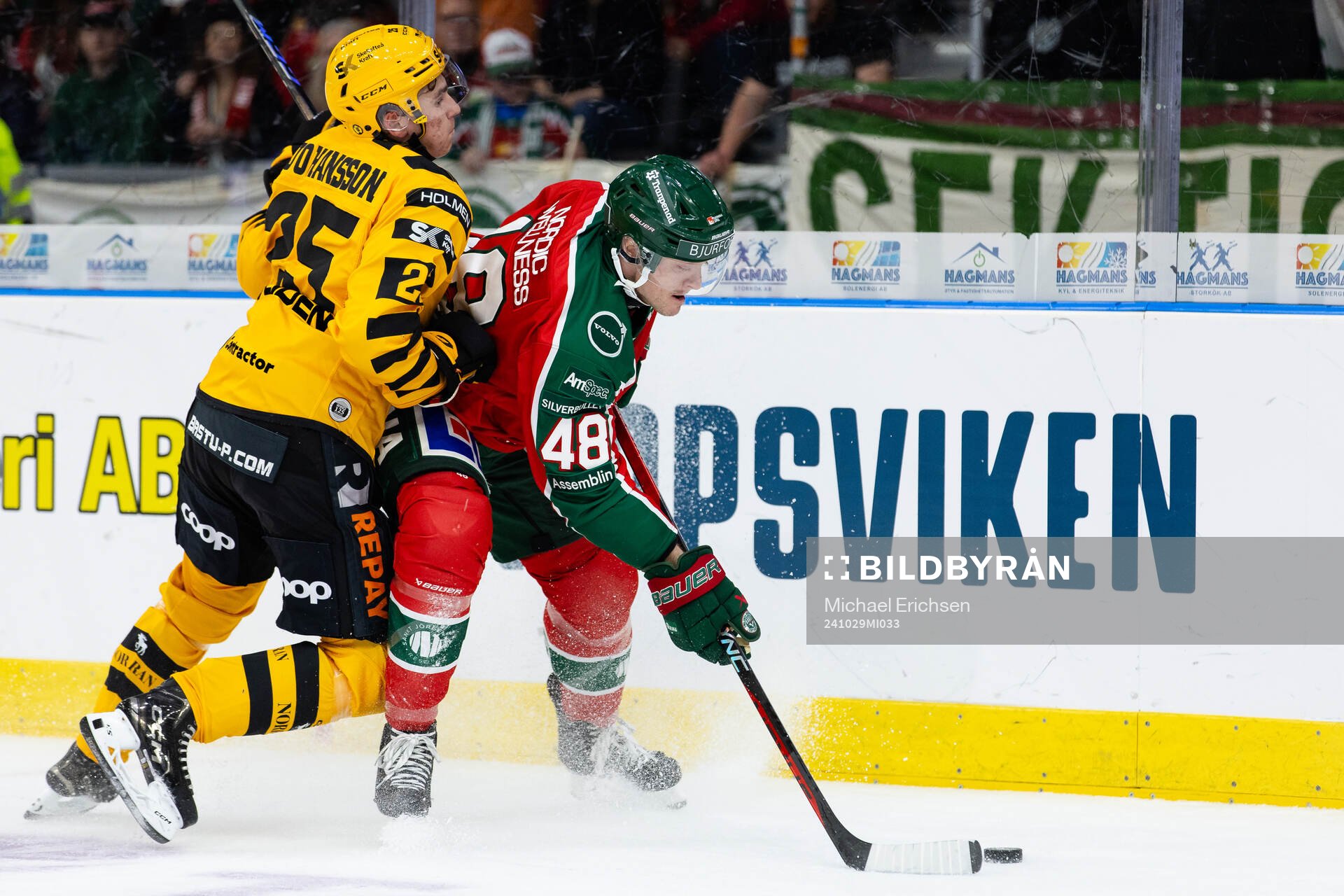 Skellefteås Pontus Johansson  och Frölundas Carl Klingberg