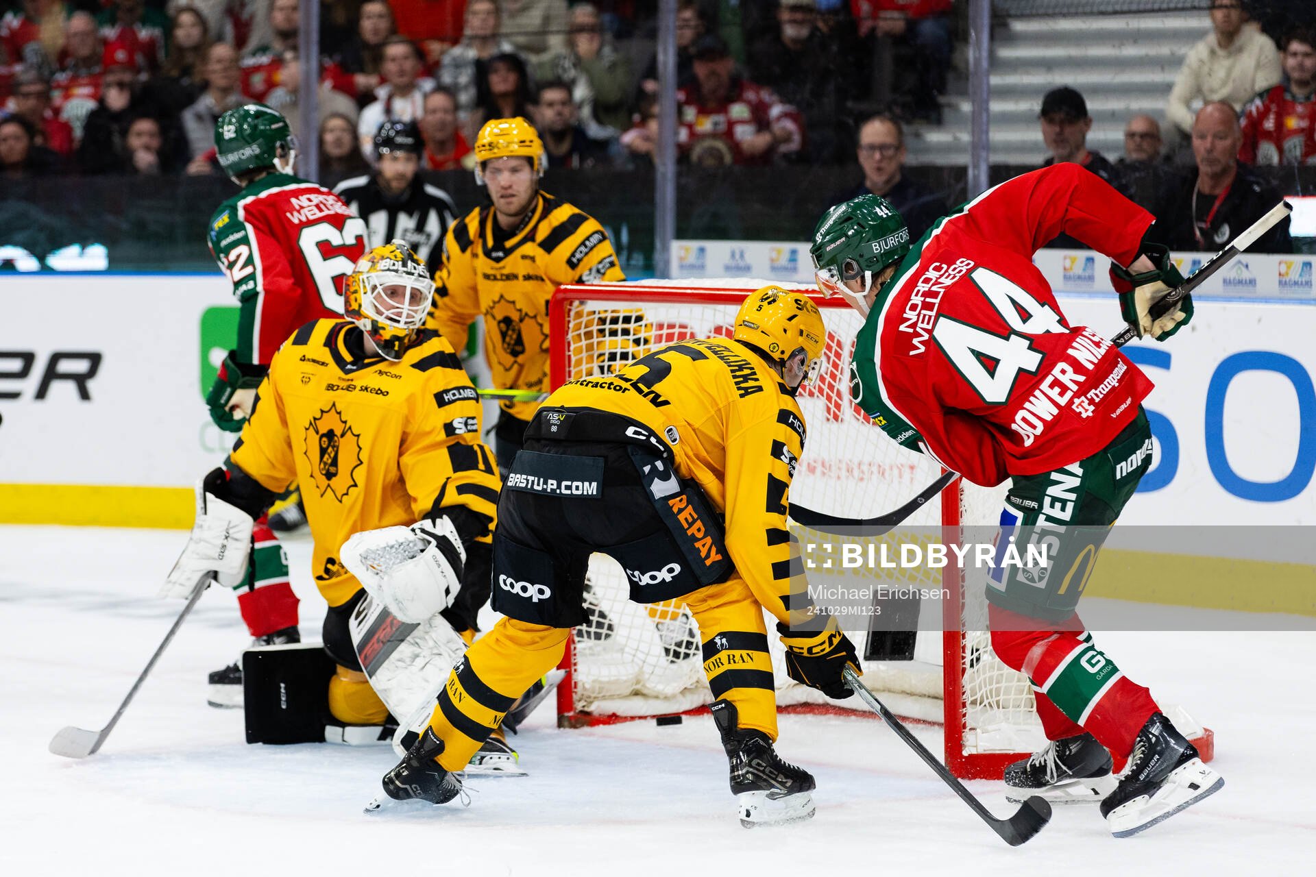 Frölundas Noah Dower Nilsson trycker in 4-2 i mål bakom