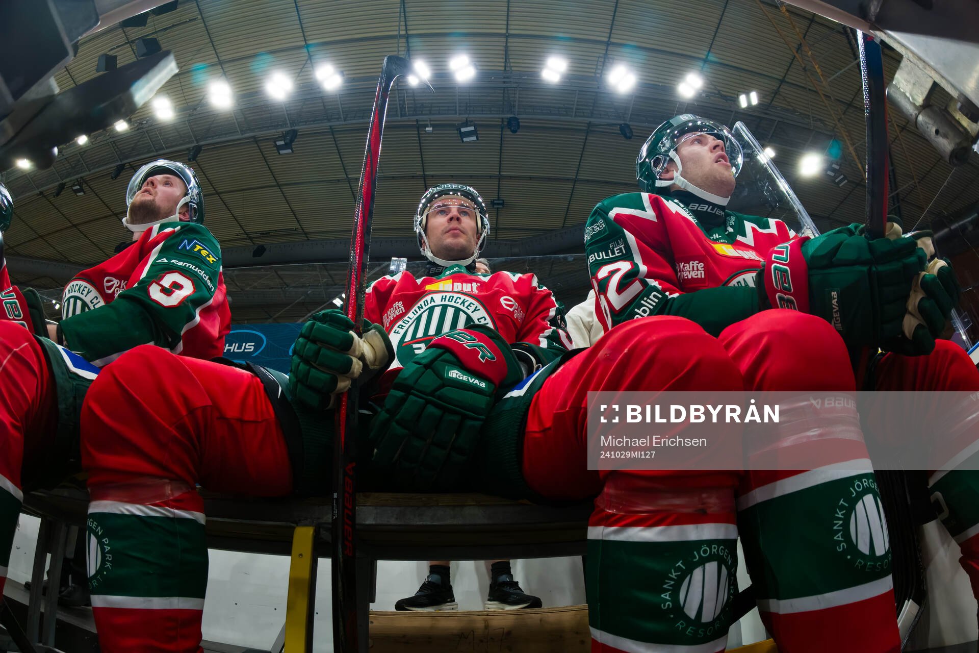 Frölundas Linus Weissbach, Mikael Ruohomaa och Wiktor