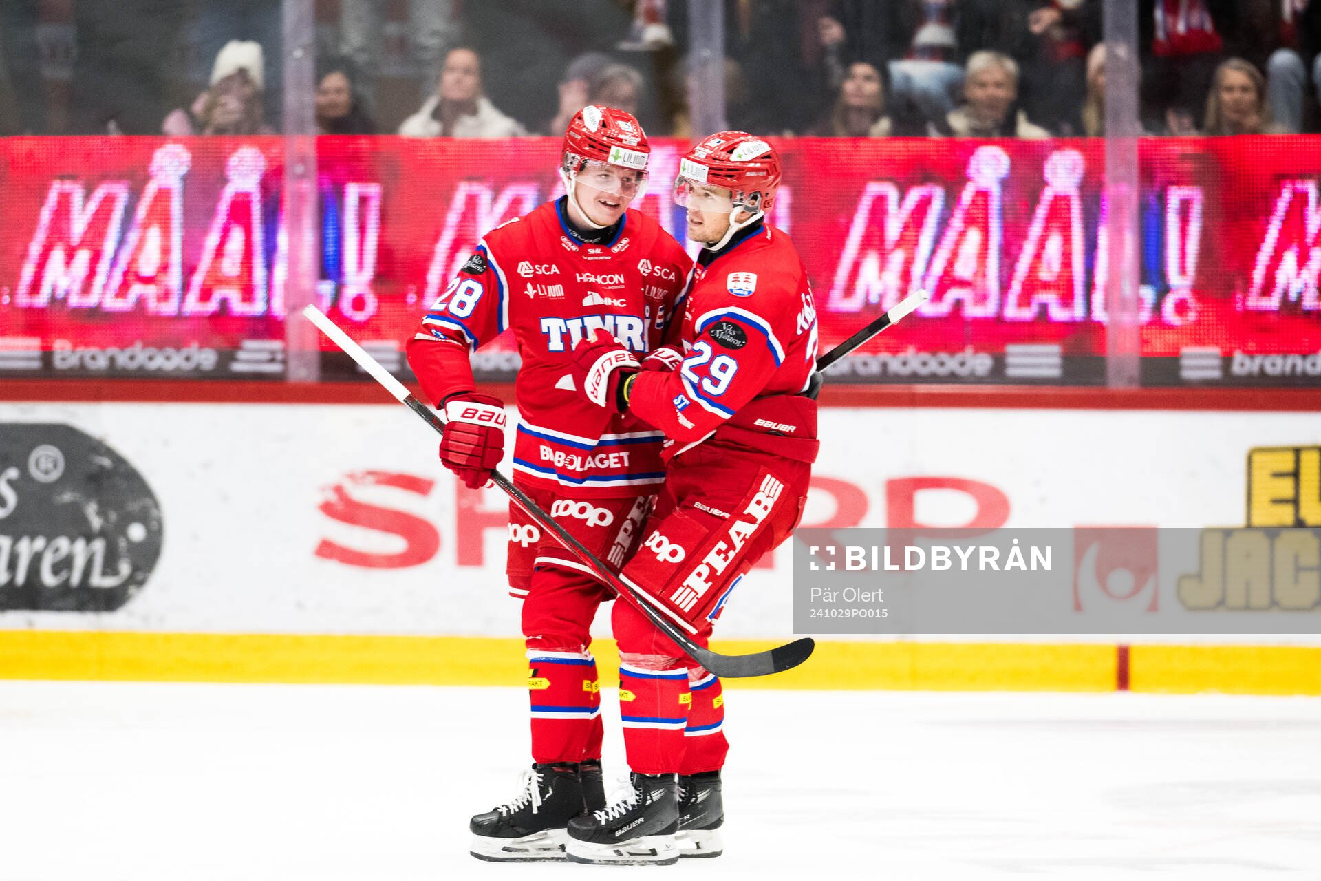 Timrås Simon Forsmark och Filip Hållander jublar