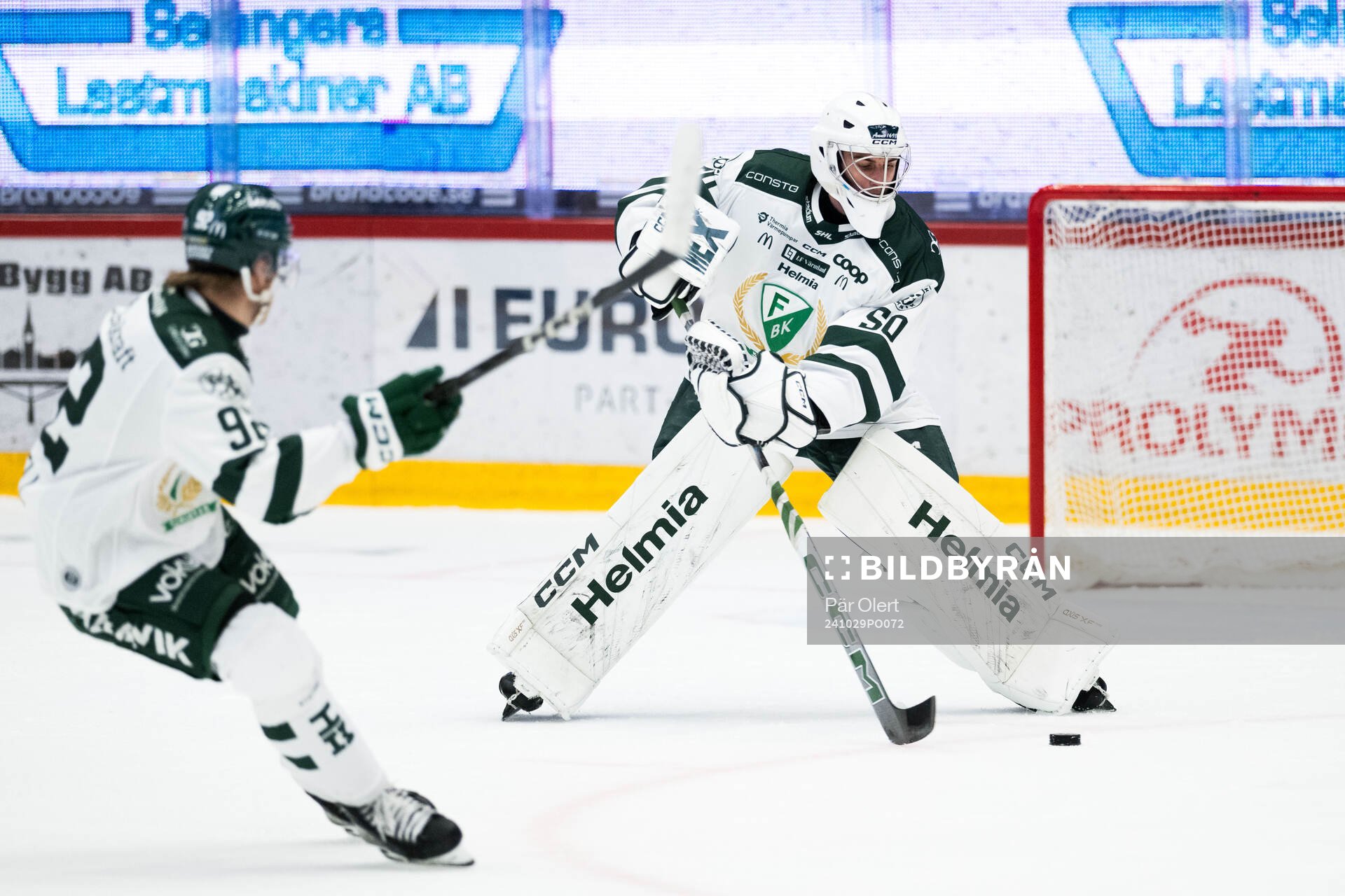Färjestads målvakt Damian Clara