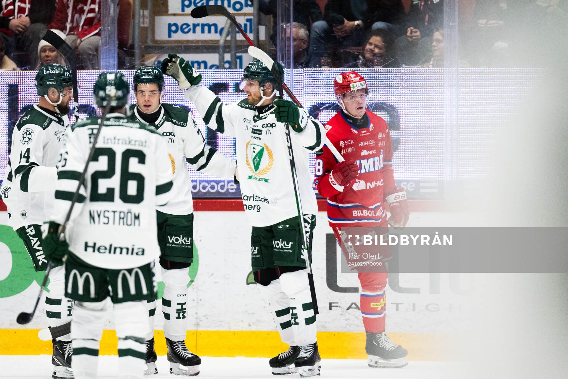 Färjestads Marcus Westfält jublar