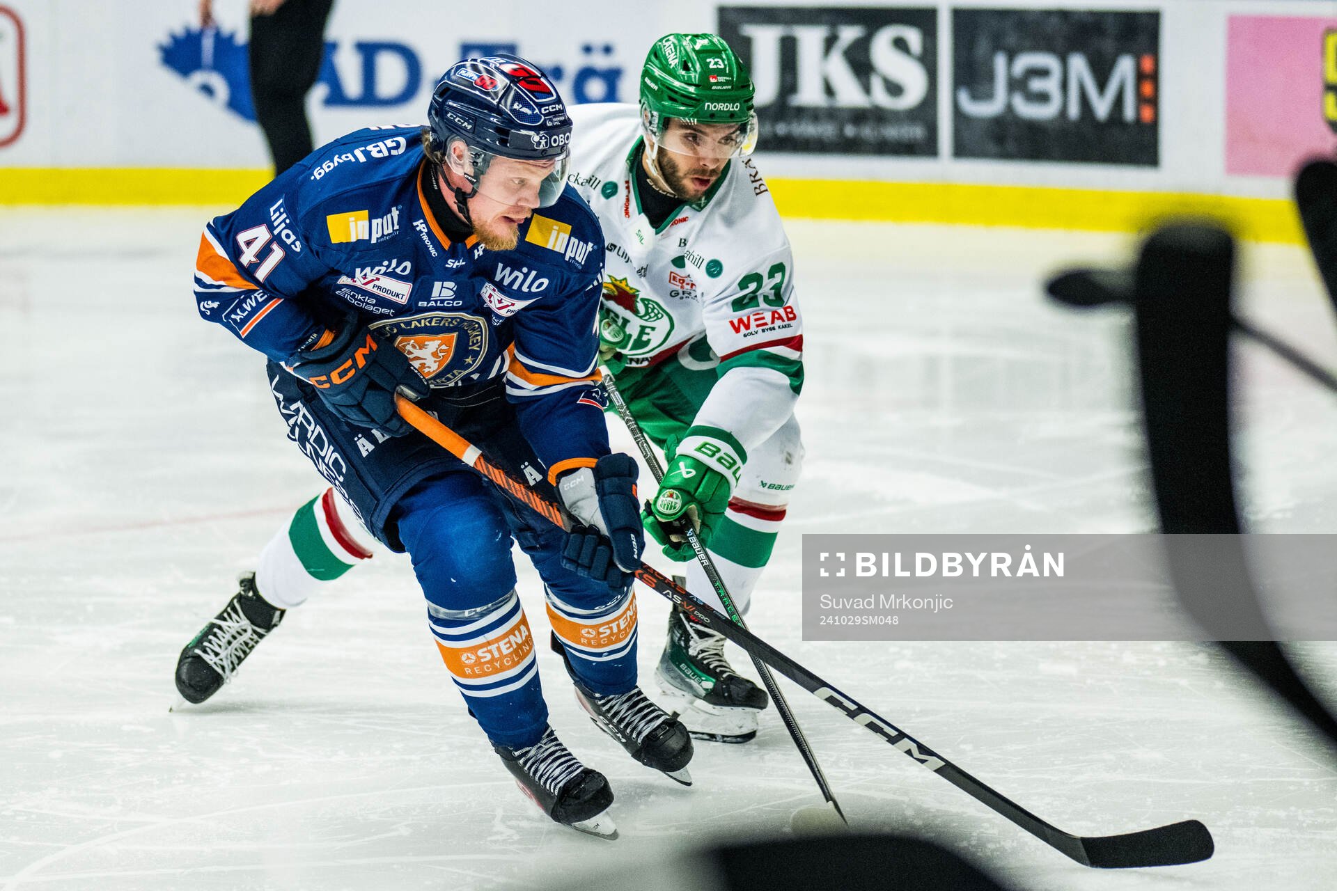 Växjös Ludvig Nilsson och Rögles Josh Dickinson