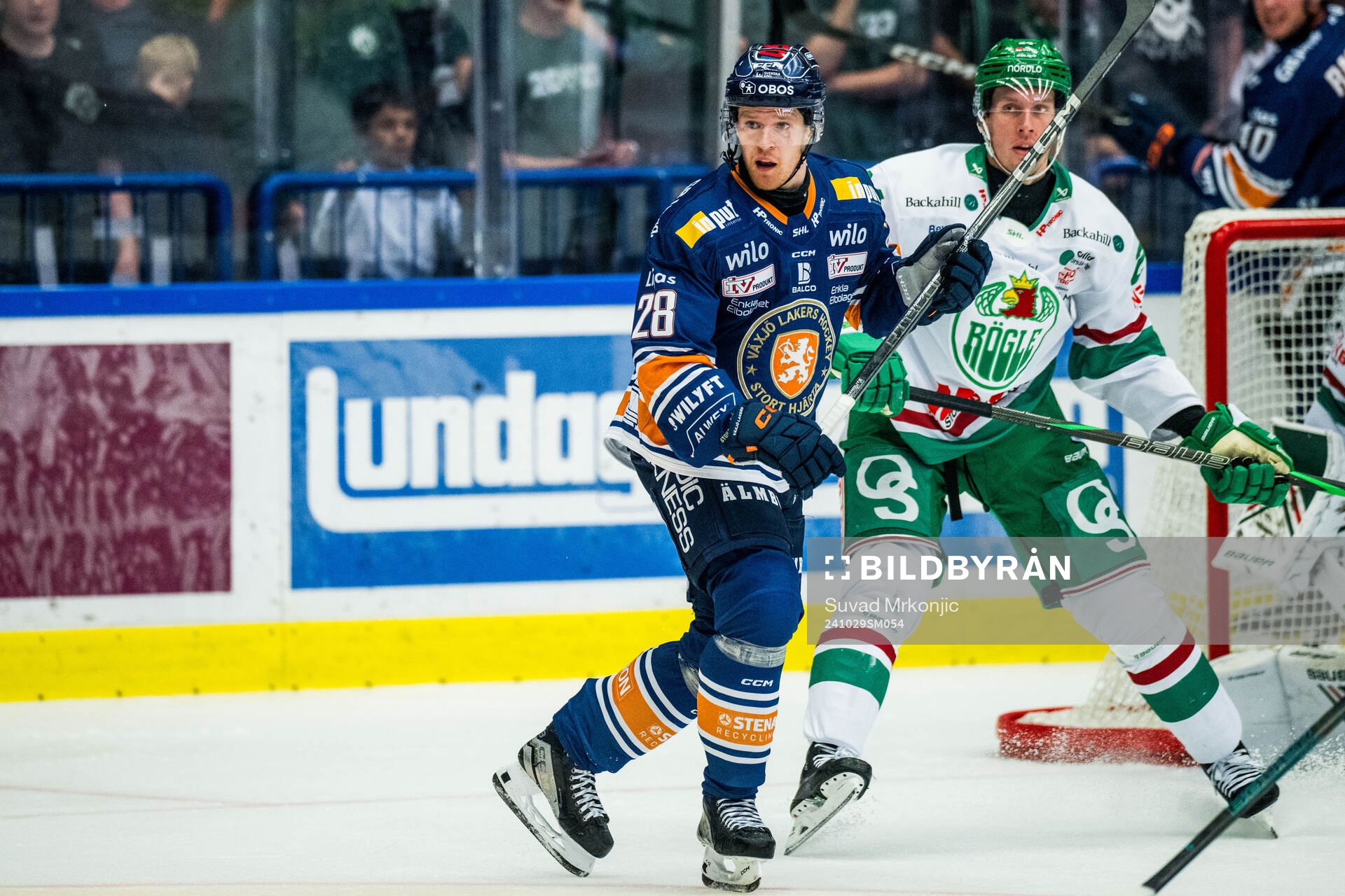 Växjös Hugo Gustafsson och Rögles Mattias Göransson