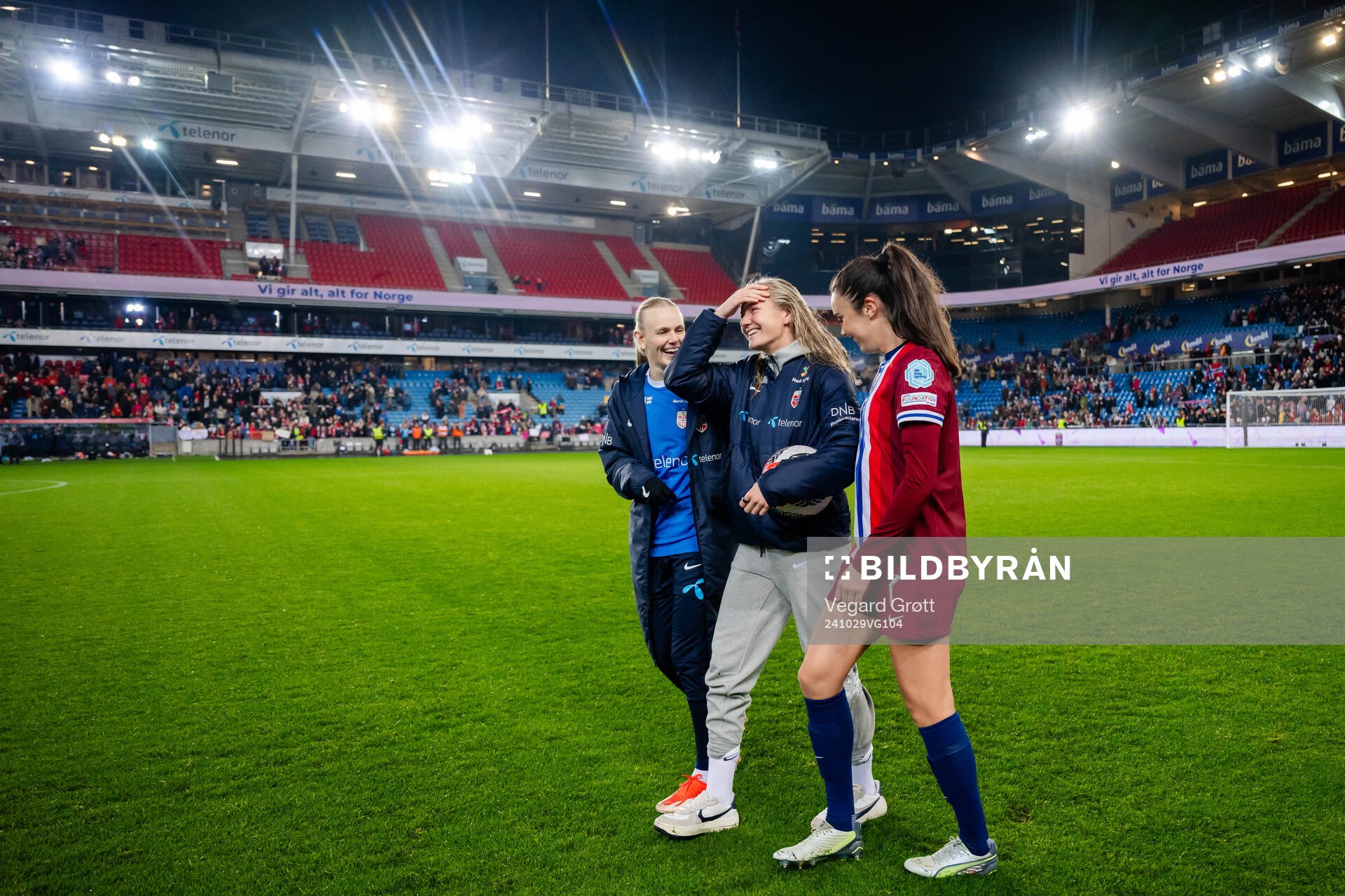 Karina Sævik , Frida Maanum and Ingrid Syrstad Engen of