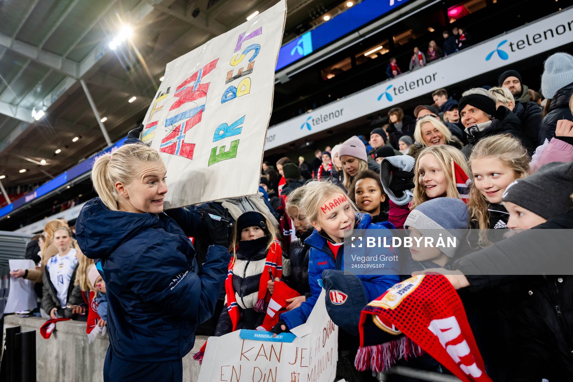 Ada Hegerberg of Norway with fans