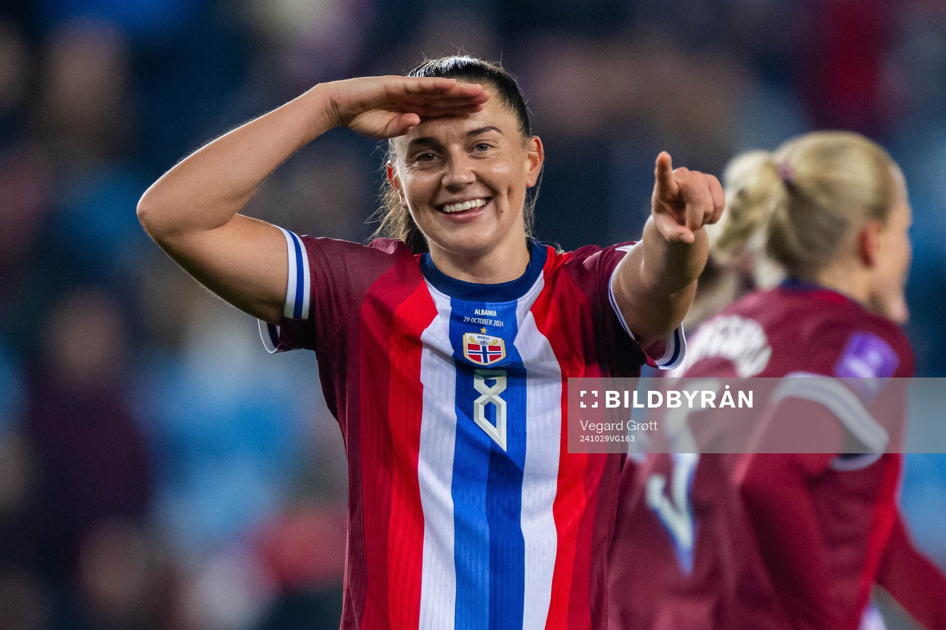 Vilde Bøe Risa of Norway celebrates