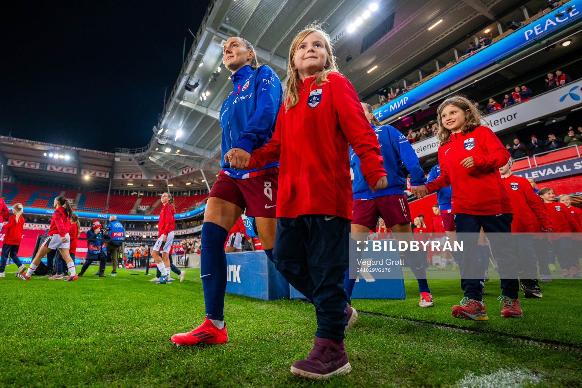 Vilde Bøe Risa of Norway enters the pitch