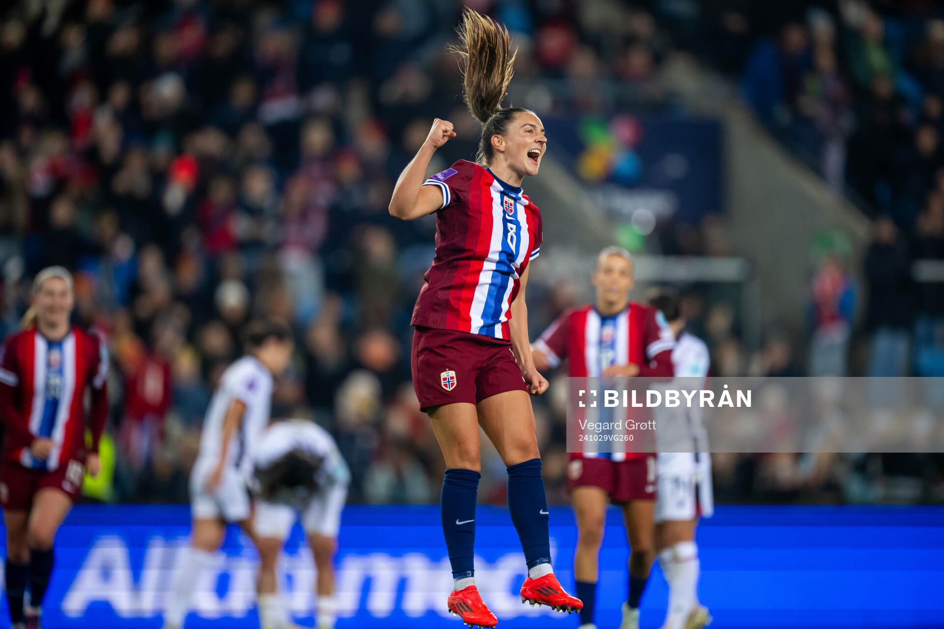 Vilde Bøe Risa of Norway celebrates