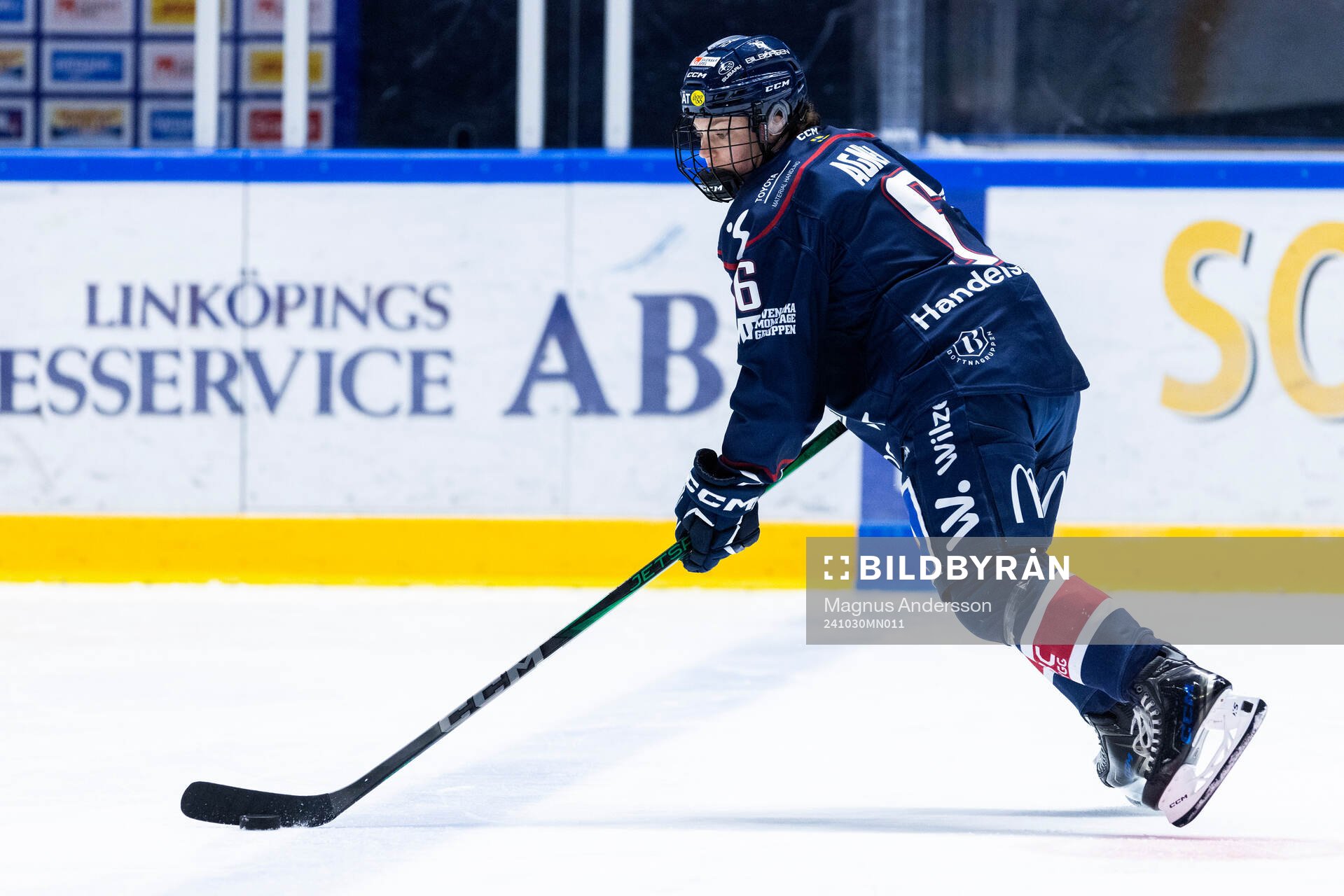 Linköpings Lindsay Agnew på uppvärmningen