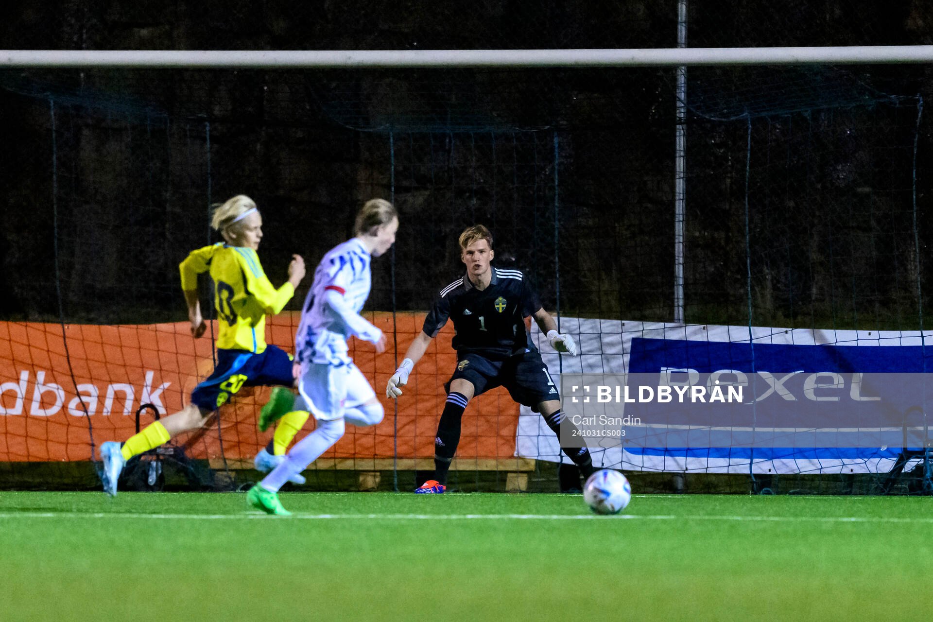 Goalkeeper Svante Stangenberg of Sweden