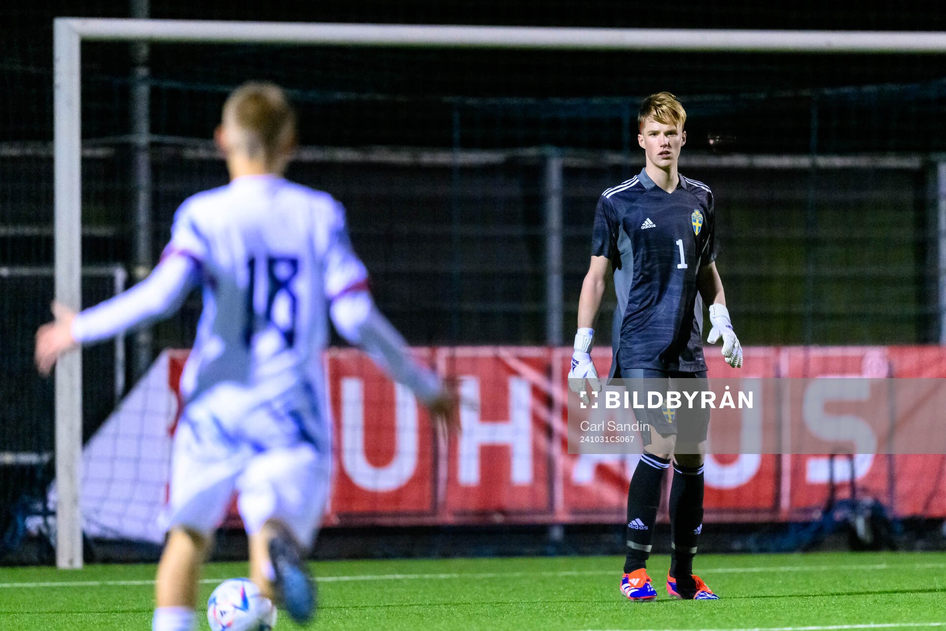 goalkeeper Svante Stangenberg of Sweden