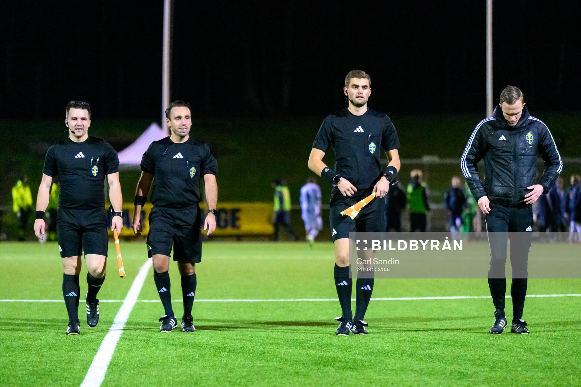 Referees Marcus Liljedal , Besnik Bajrami, Rasmus